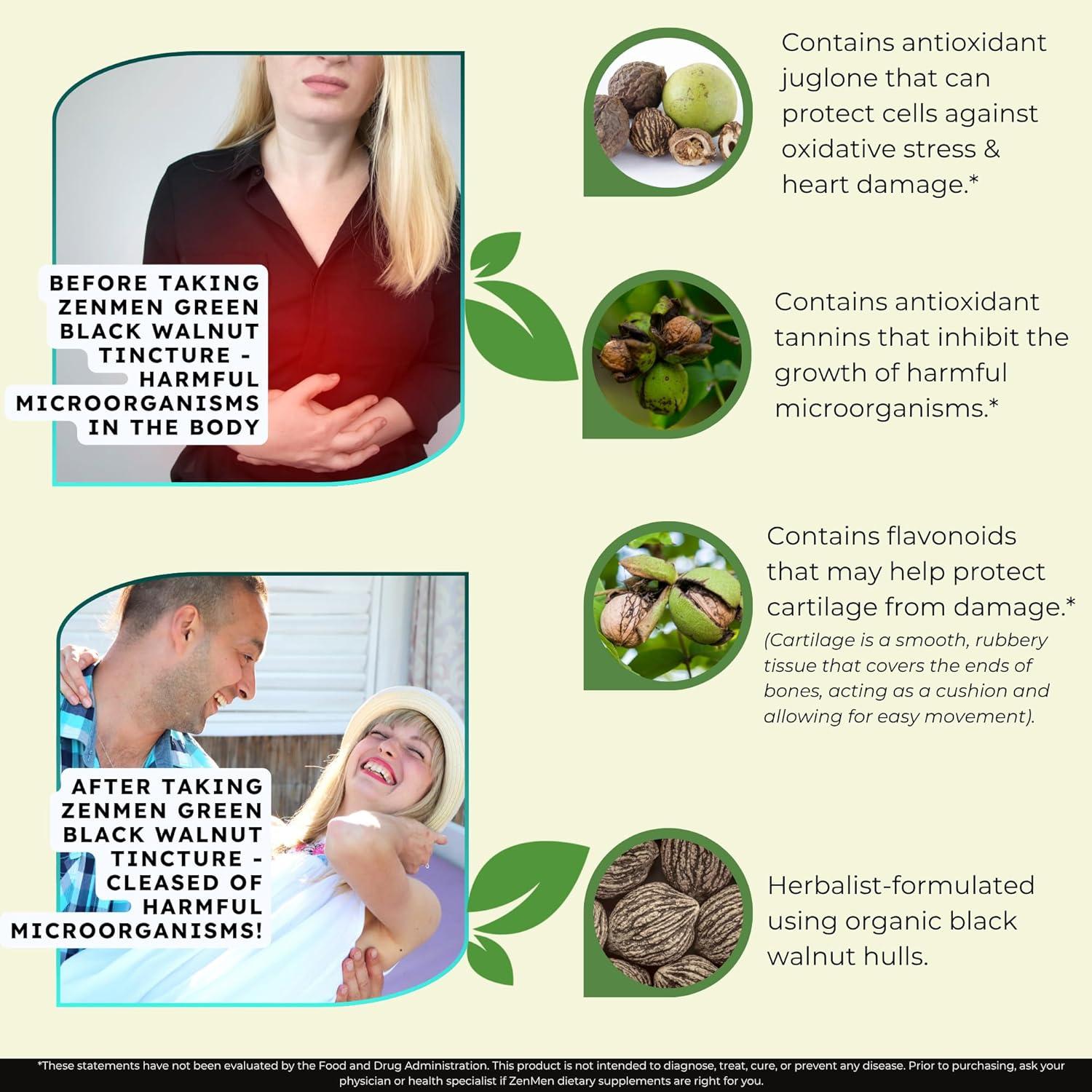 Tintura Orgánica de Cáscara de Nuez Negra Zenmen - 60ml