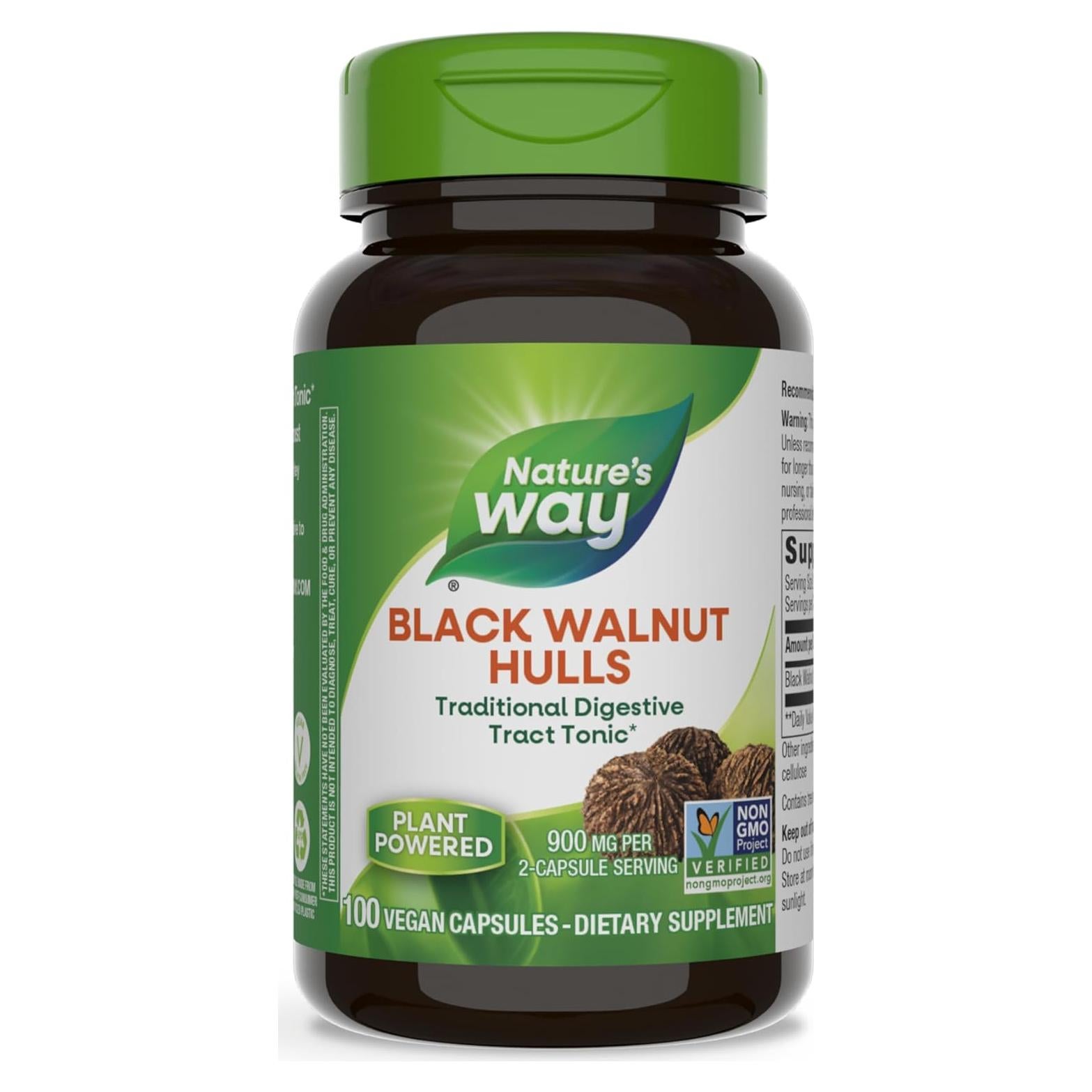 Cápsulas de Cáscaras de Nuez Negra Nature's Way 900 mg 100 Uds