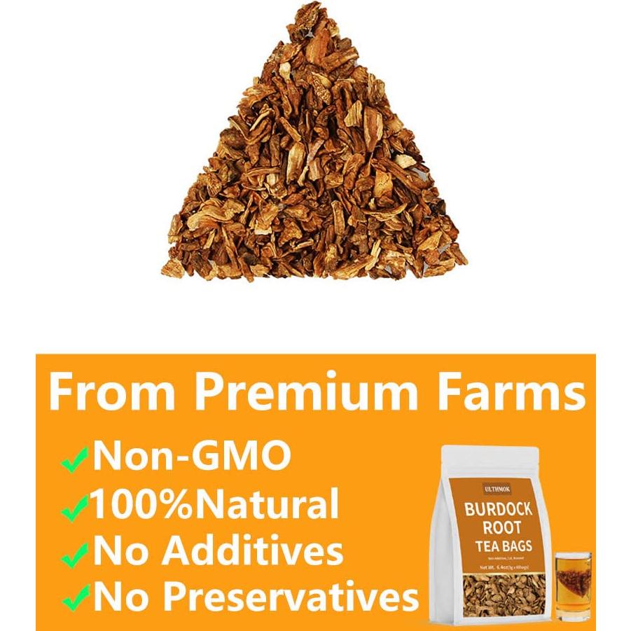 Té de raíz de bardana YILINSHA 60 bolsas 181g 100% natural