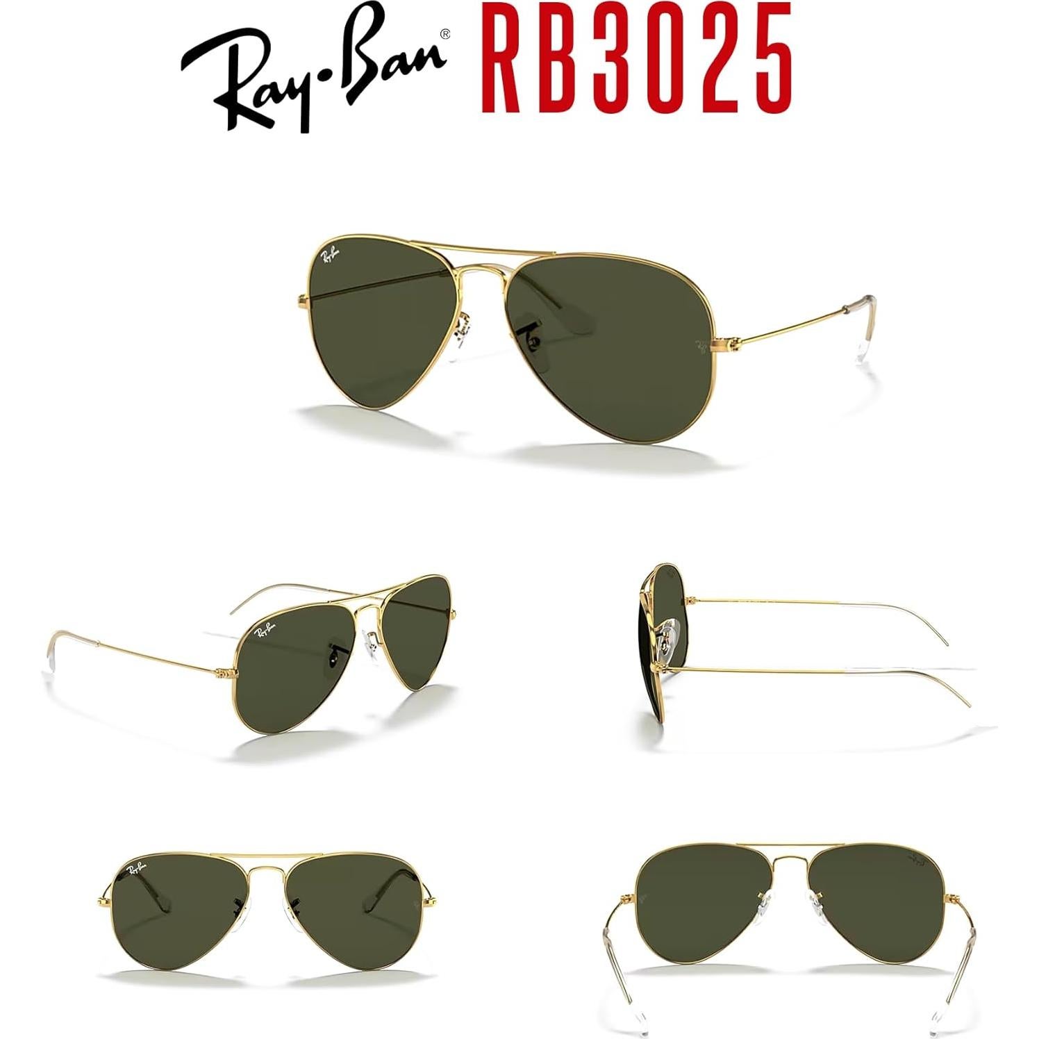 Gafas de sol Ray-Ban RB3025 Aviator Unisex Oro/Gris 55mm