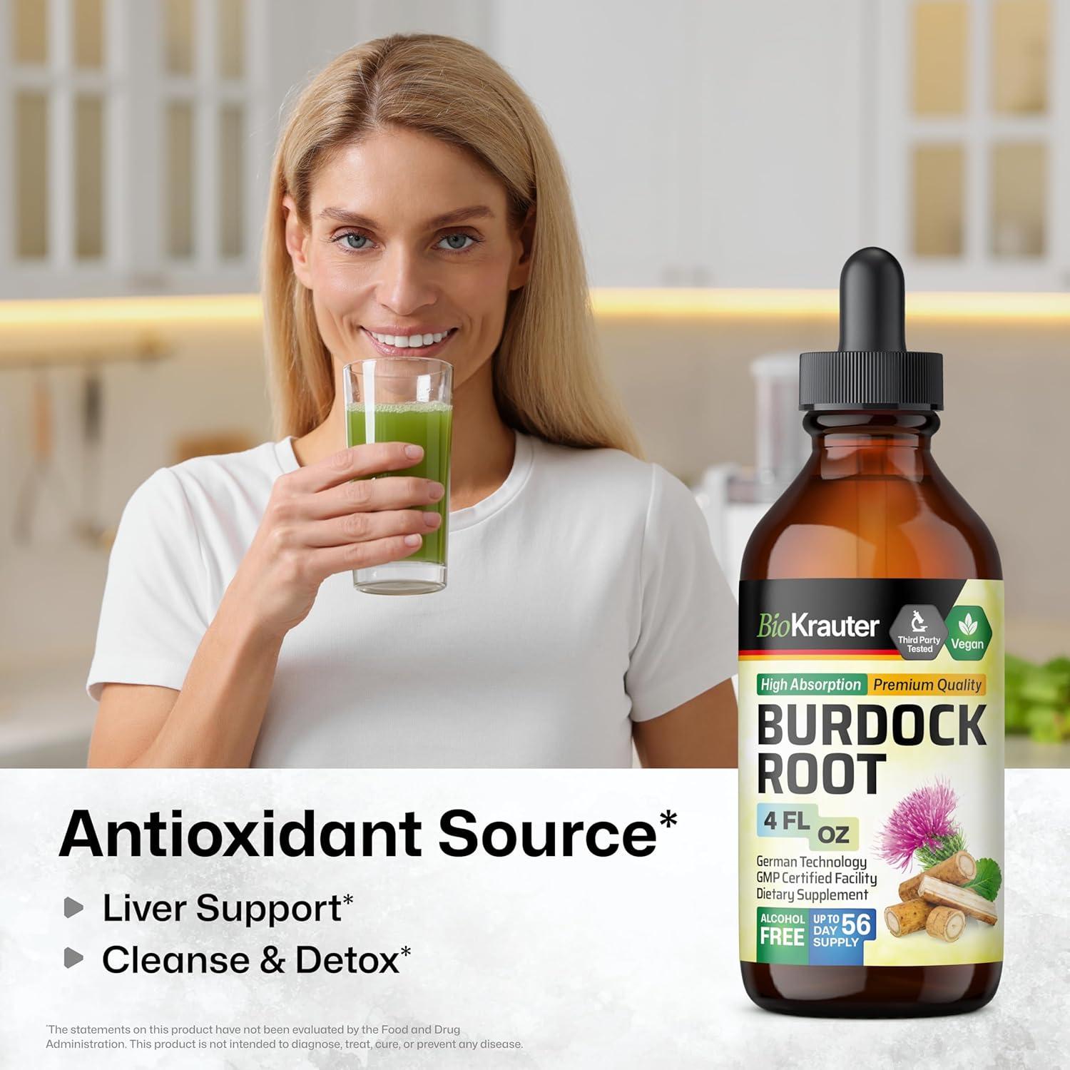 Tinctura de Raíz de Bardana Bio Krauter 118 ml - Vegana y Sin Alcohol