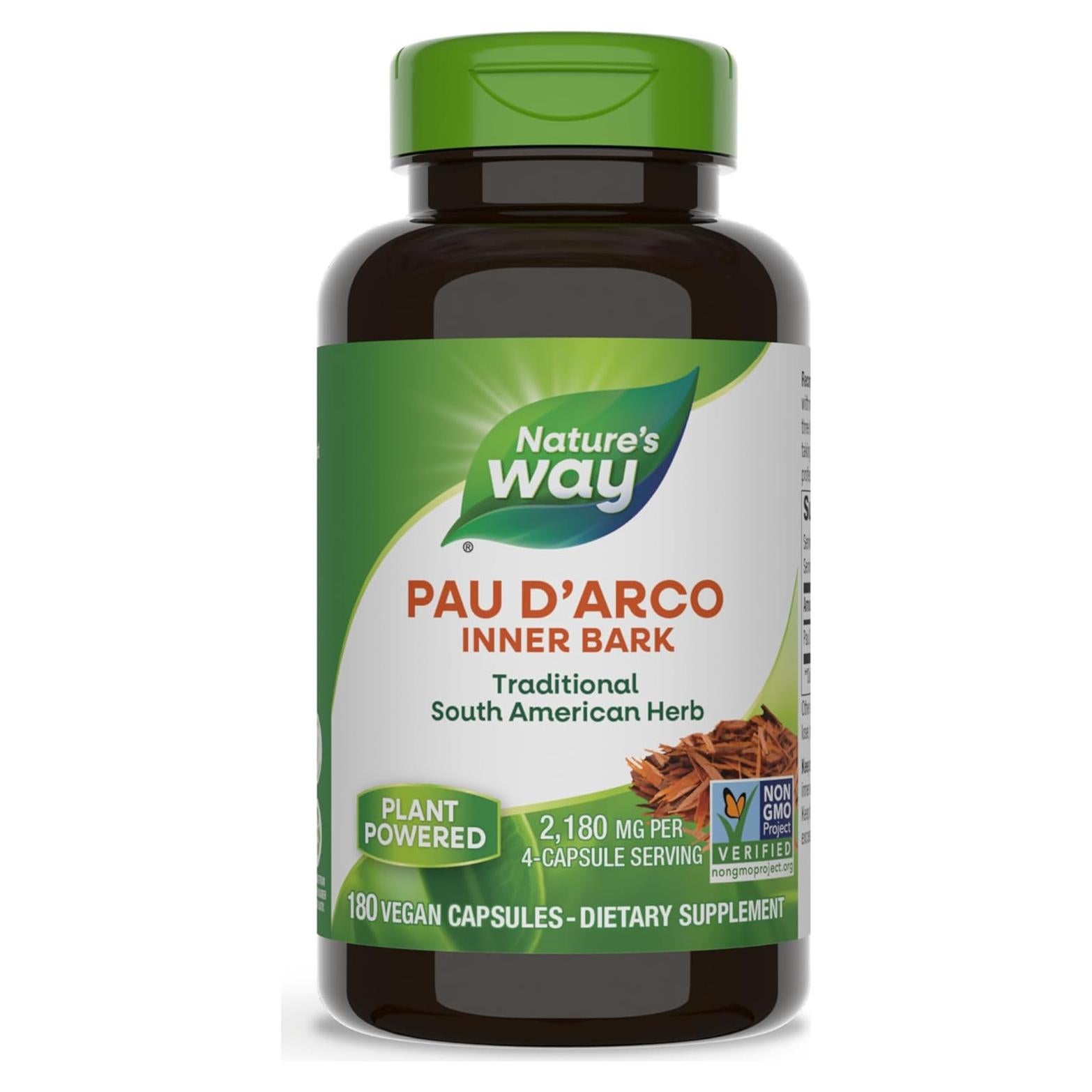 Pau d'Arco Nature's Way 180 Cápsulas 2180 mg Sin OGM