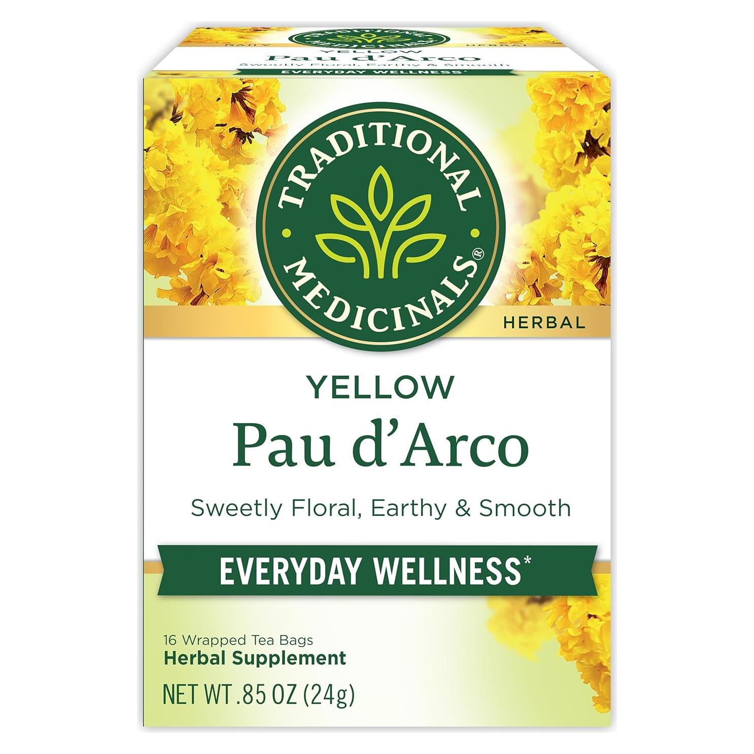 Té Herbal Pau d'Arco Amarillo Tradicionales Medicinales 16 Bolsitas