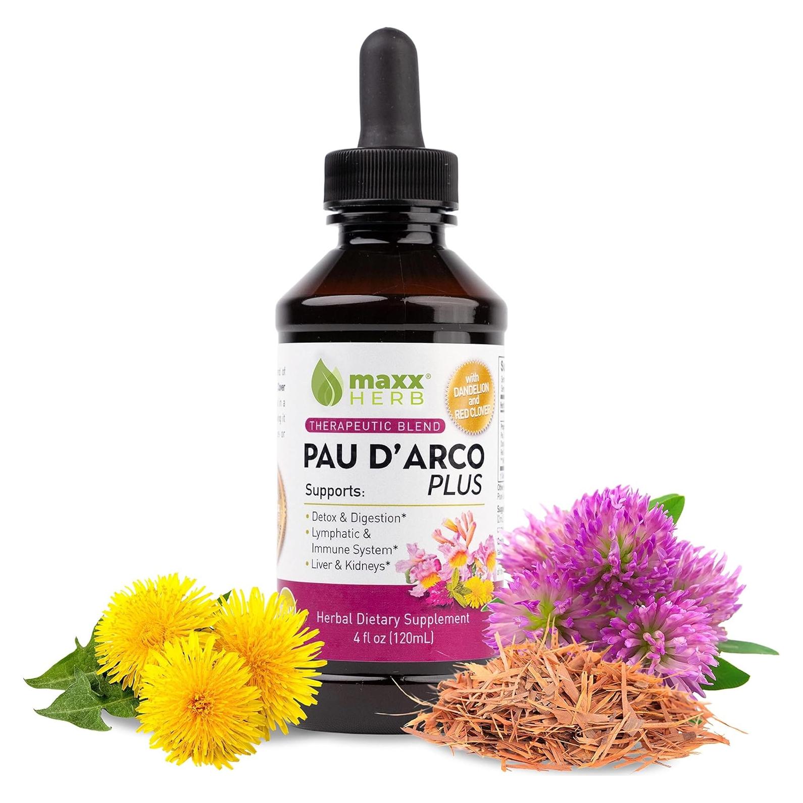 Maxx Herb Extracto de Pau D'Arco 120ml con Diente de León