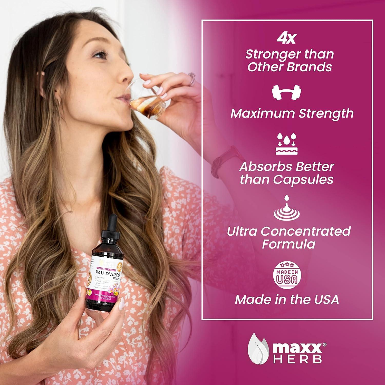 Maxx Herb Extracto de Pau D'Arco 120ml con Diente de León