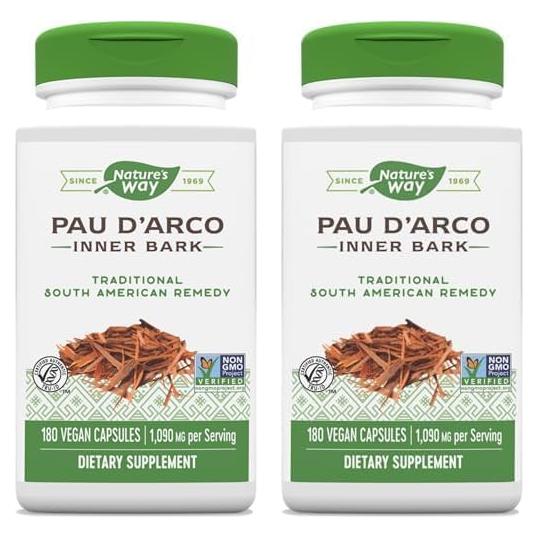 Pau d'Arco Nature's Way 180 Cápsulas 1090 mg Paquete de 2