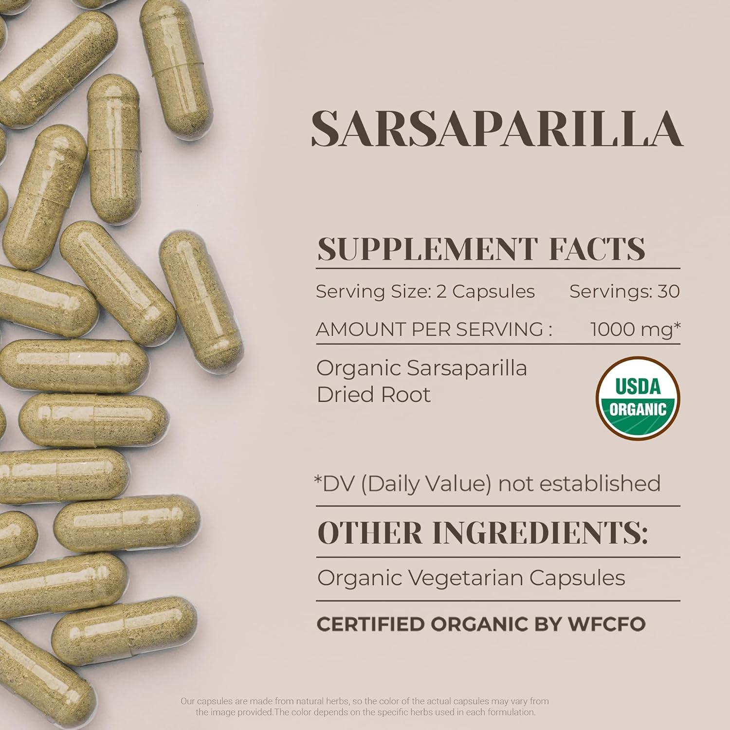 Sarsaparilla Orgánica Garden Organics 60 Cápsulas Vegetarianas