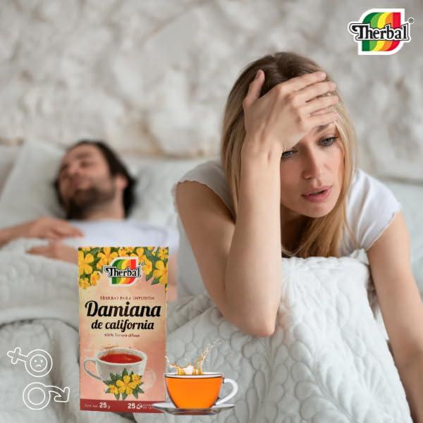 Té Herbal Damiana Therbal - 25 Bolsitas Sin Cafeína