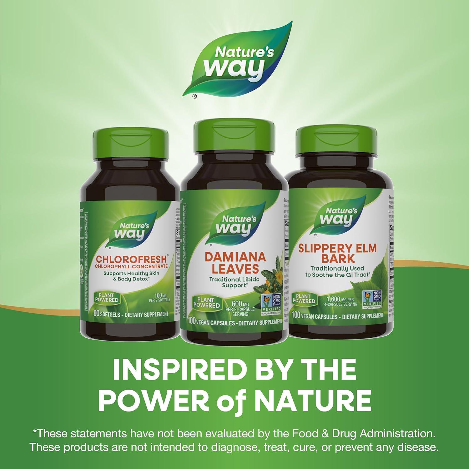 Damiana Nature's Way 100 Cápsulas 600 mg Apoyo Libido