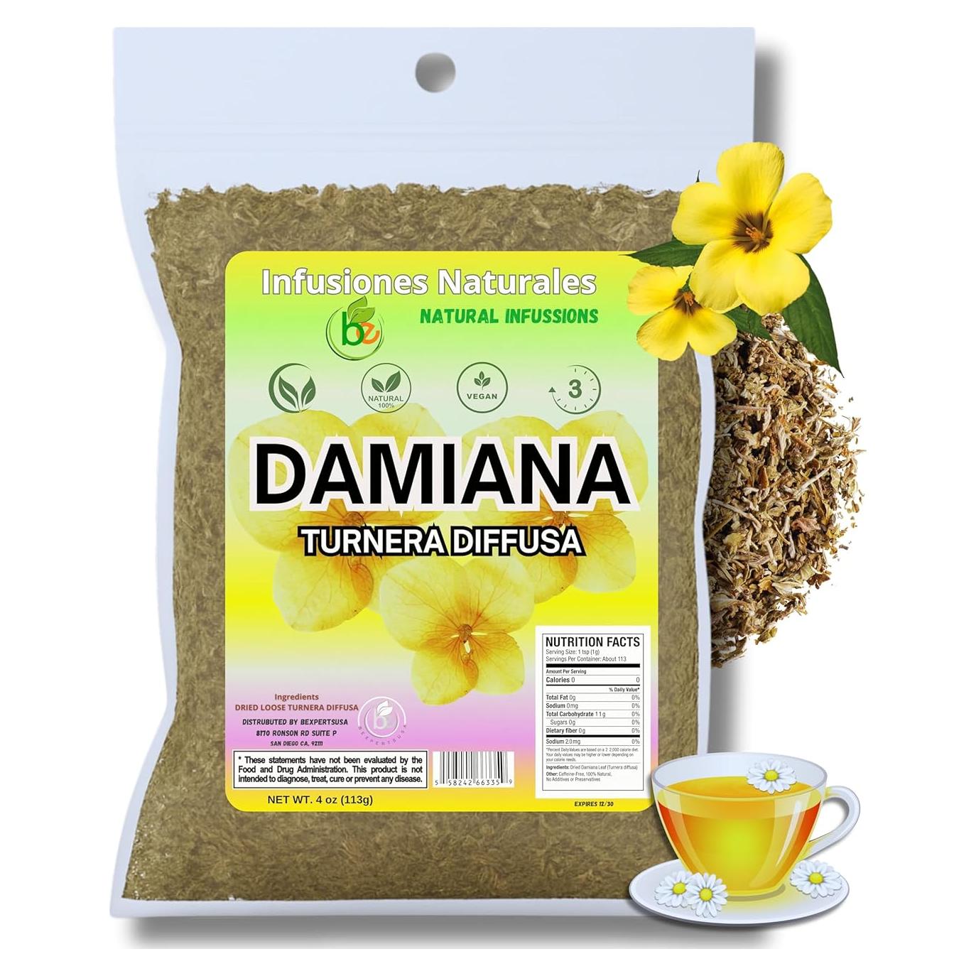Té de Hoja de Damiana Bexperts 113.4 g - 100% Natural