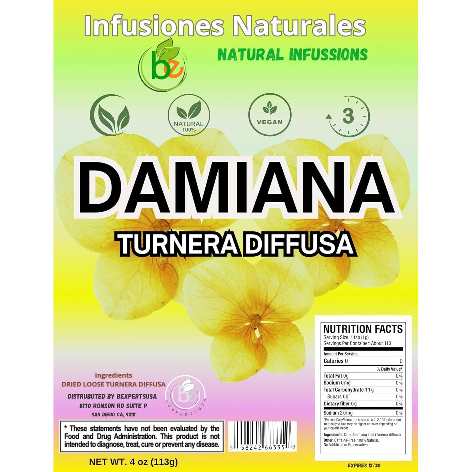 Té de Hoja de Damiana Bexperts 113.4 g - 100% Natural