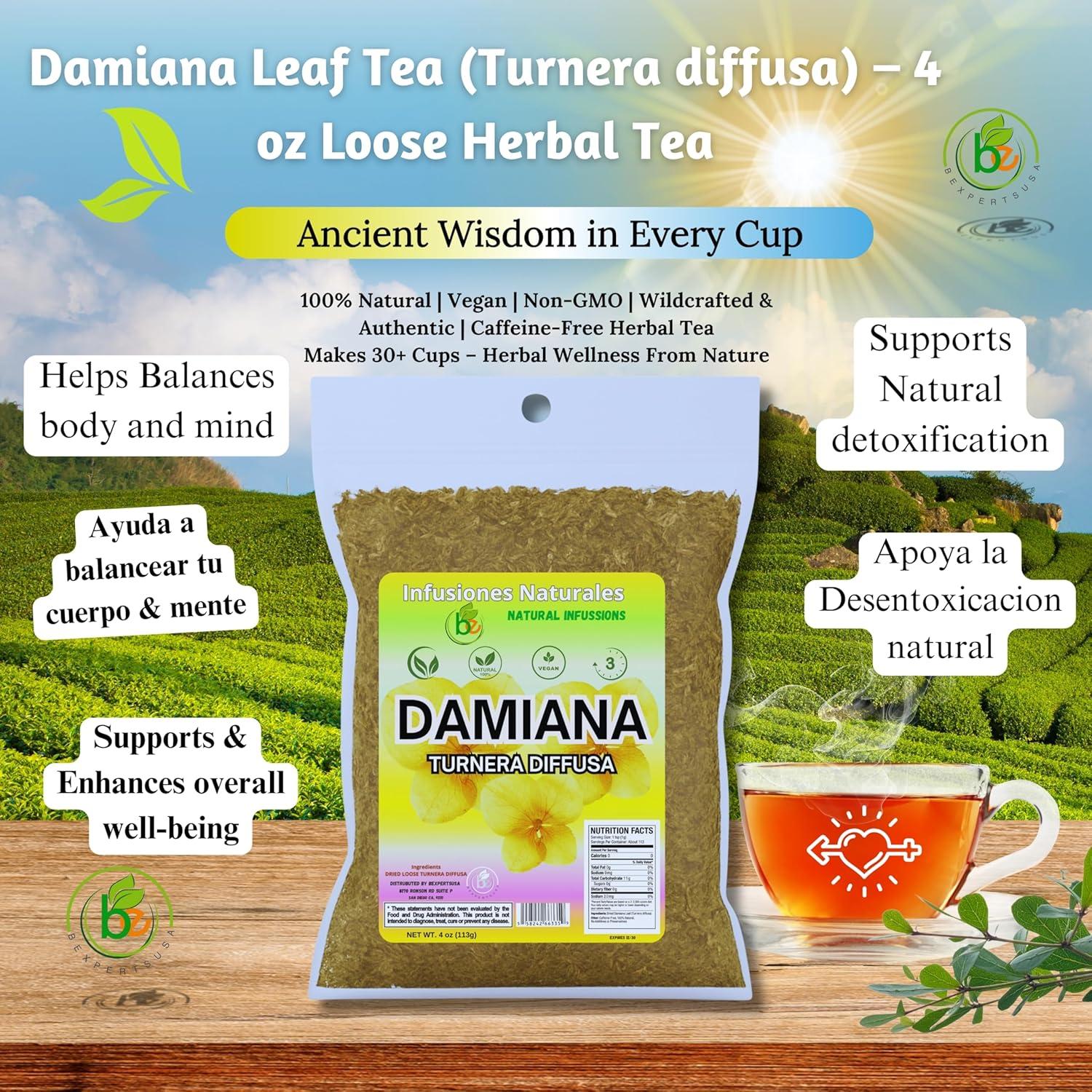 Té de Hoja de Damiana Bexperts 113.4 g - 100% Natural