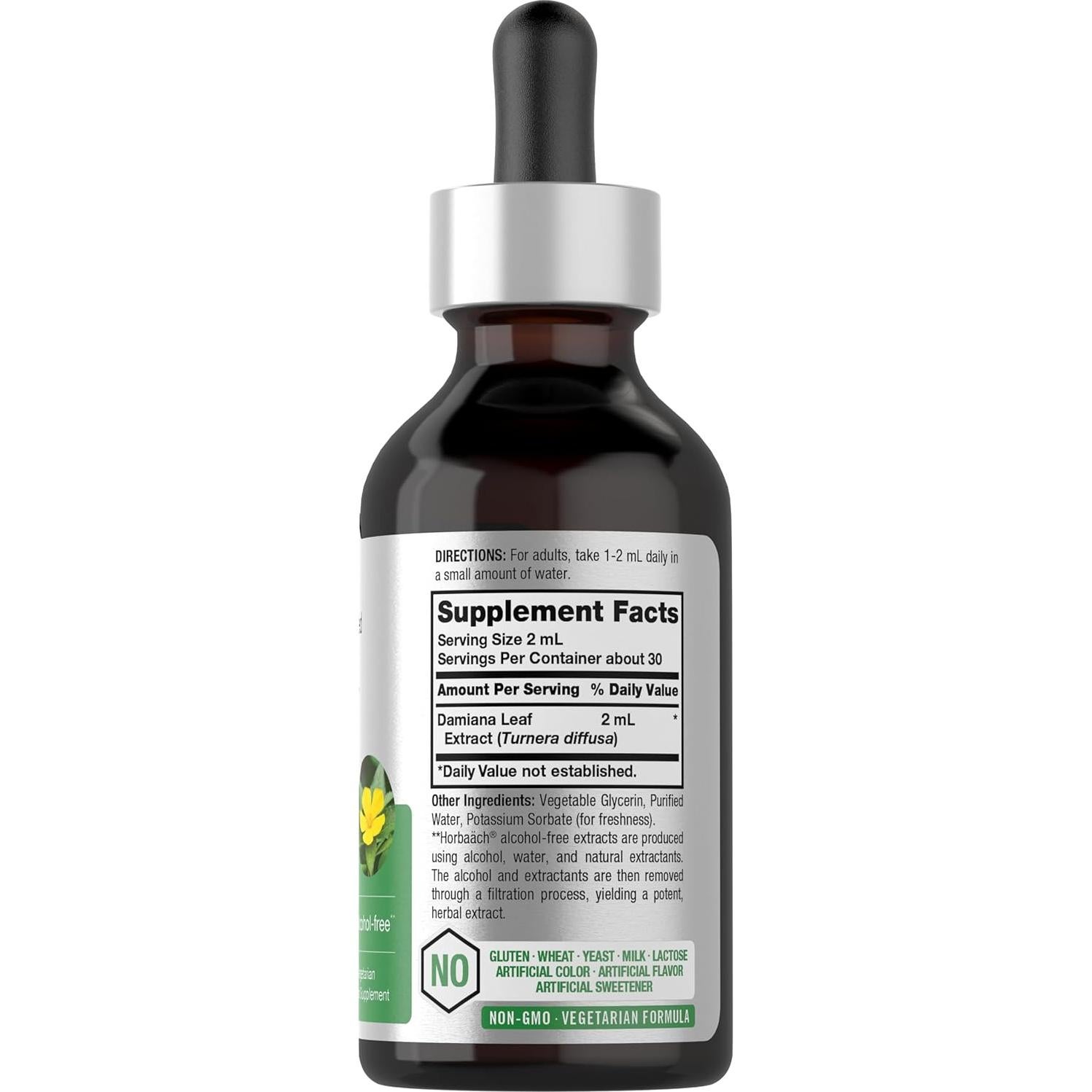 Extracto de Hoja de Damiana Horbaach 60 ml Sin Alcohol
