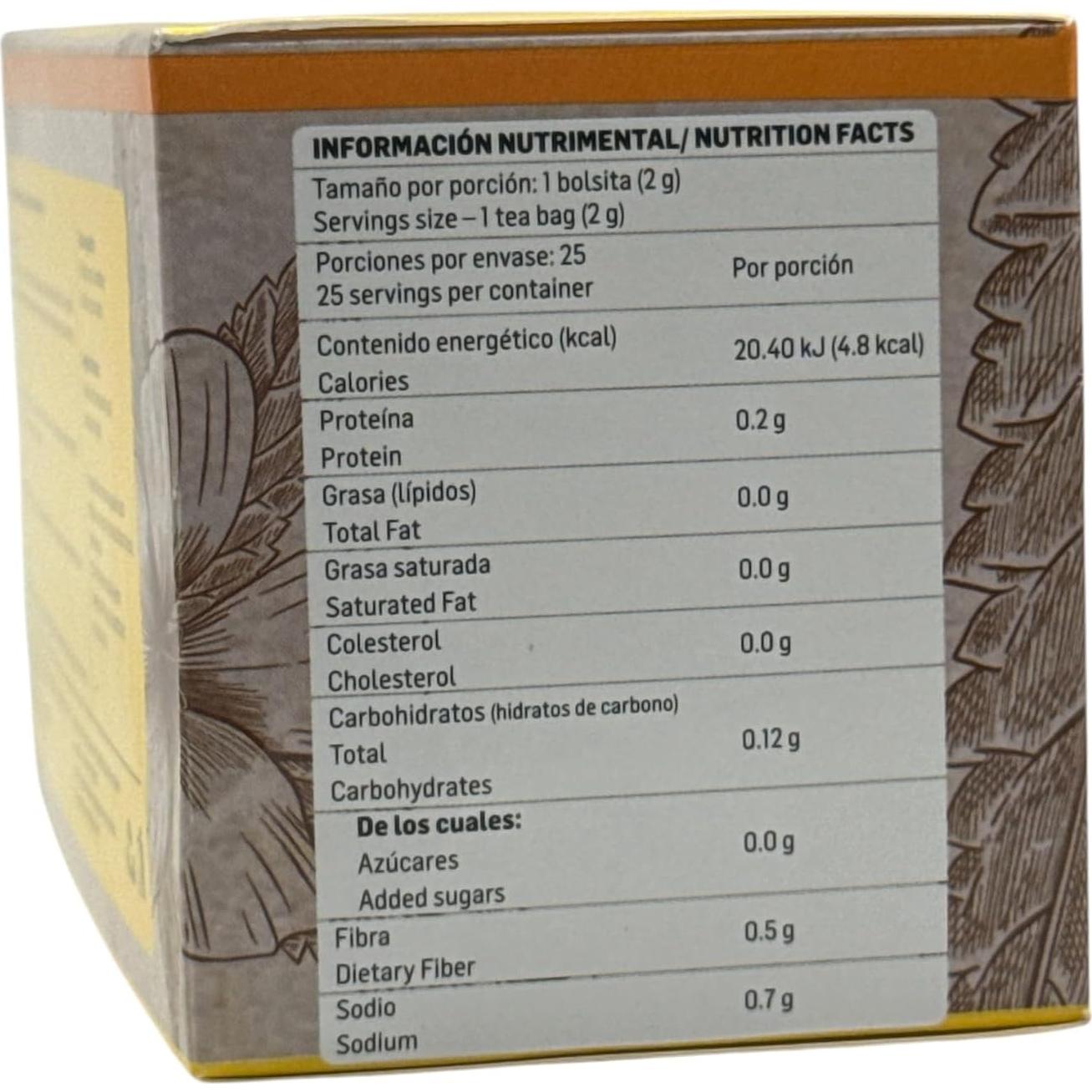 Té de Damiana 100% Natural - 25 Bolsitas Sin Cafeína - Hecho en México