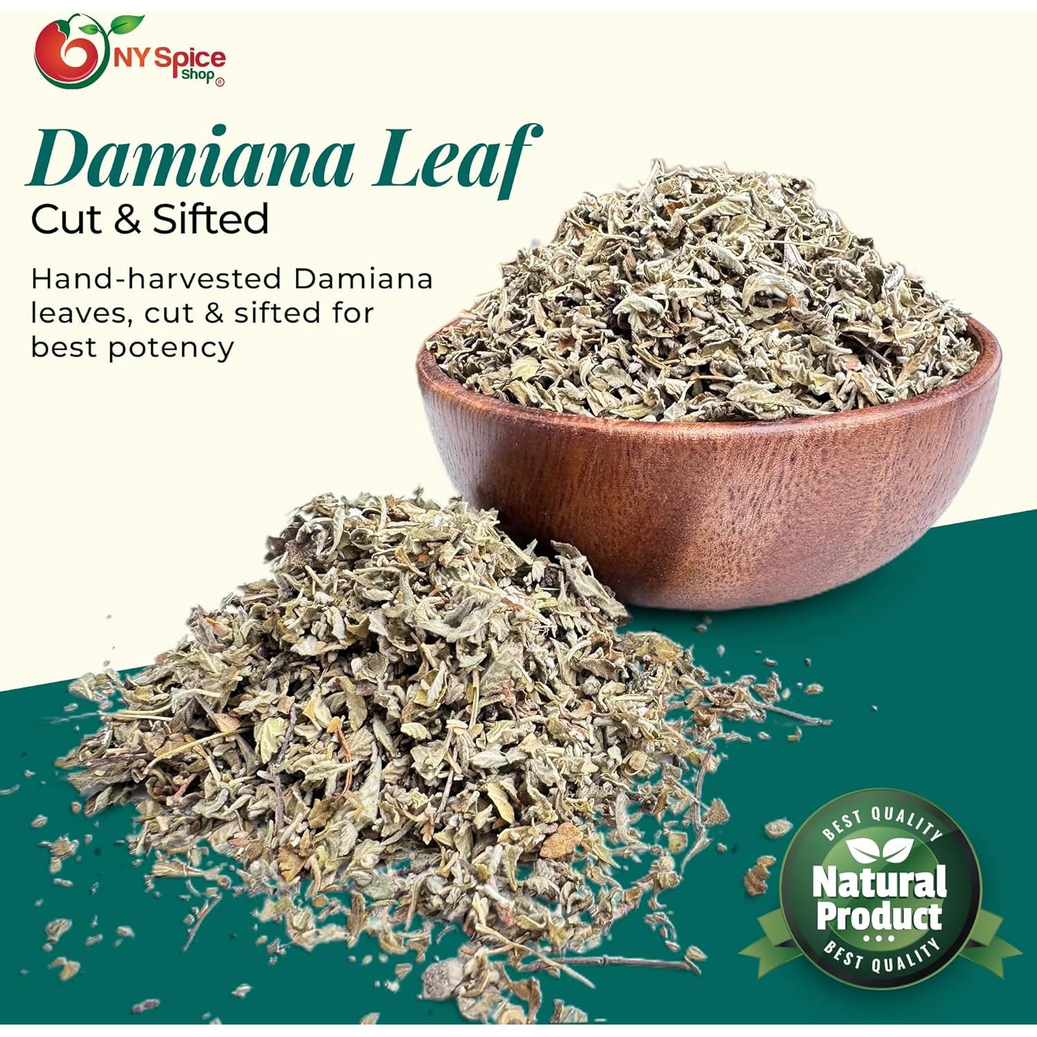 Hojas de Damiana NY Spice Shop 226.8g - 100% Naturales