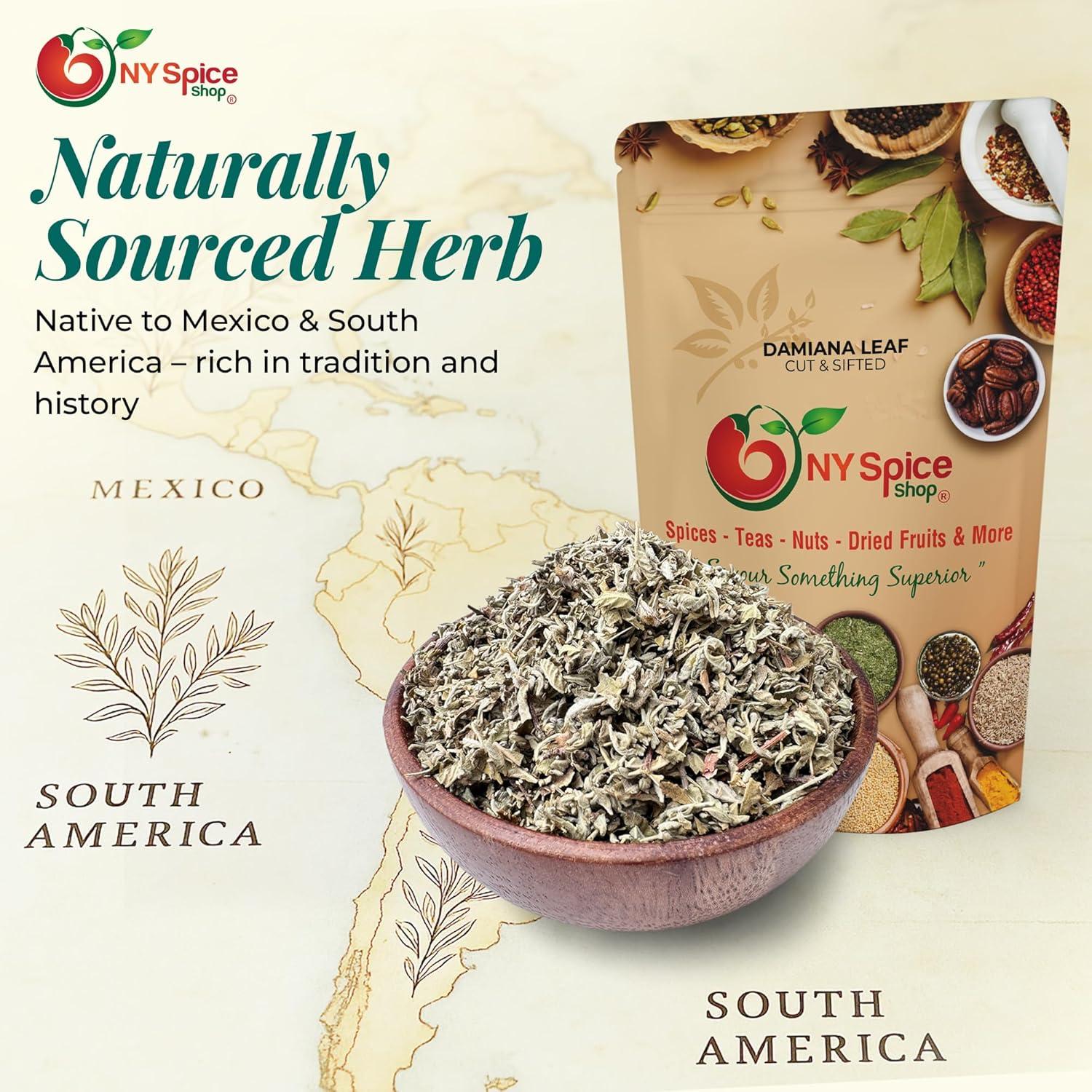 Hojas de Damiana NY Spice Shop 226.8g - 100% Naturales