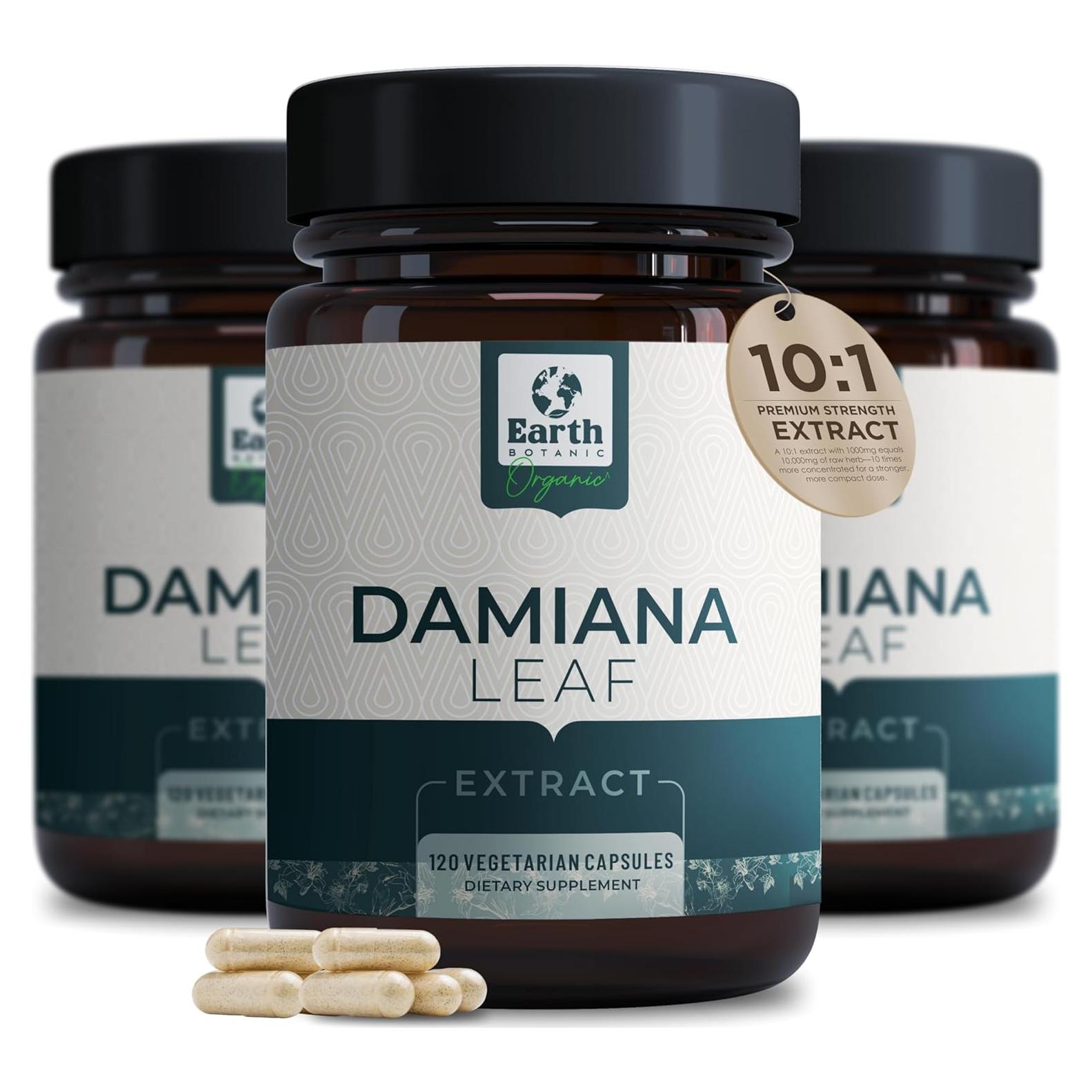 Extracto de Hoja de Damiana 1000mg - 120 Cápsulas EBO