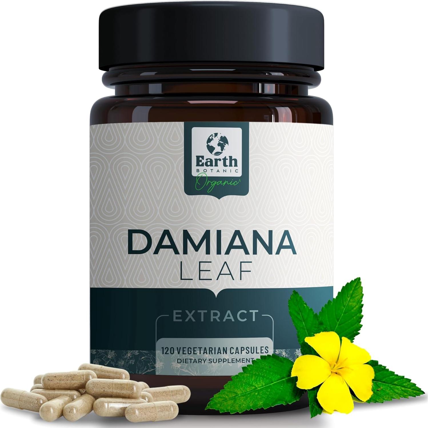 Extracto de Hoja de Damiana 1000mg - 120 Cápsulas EBO