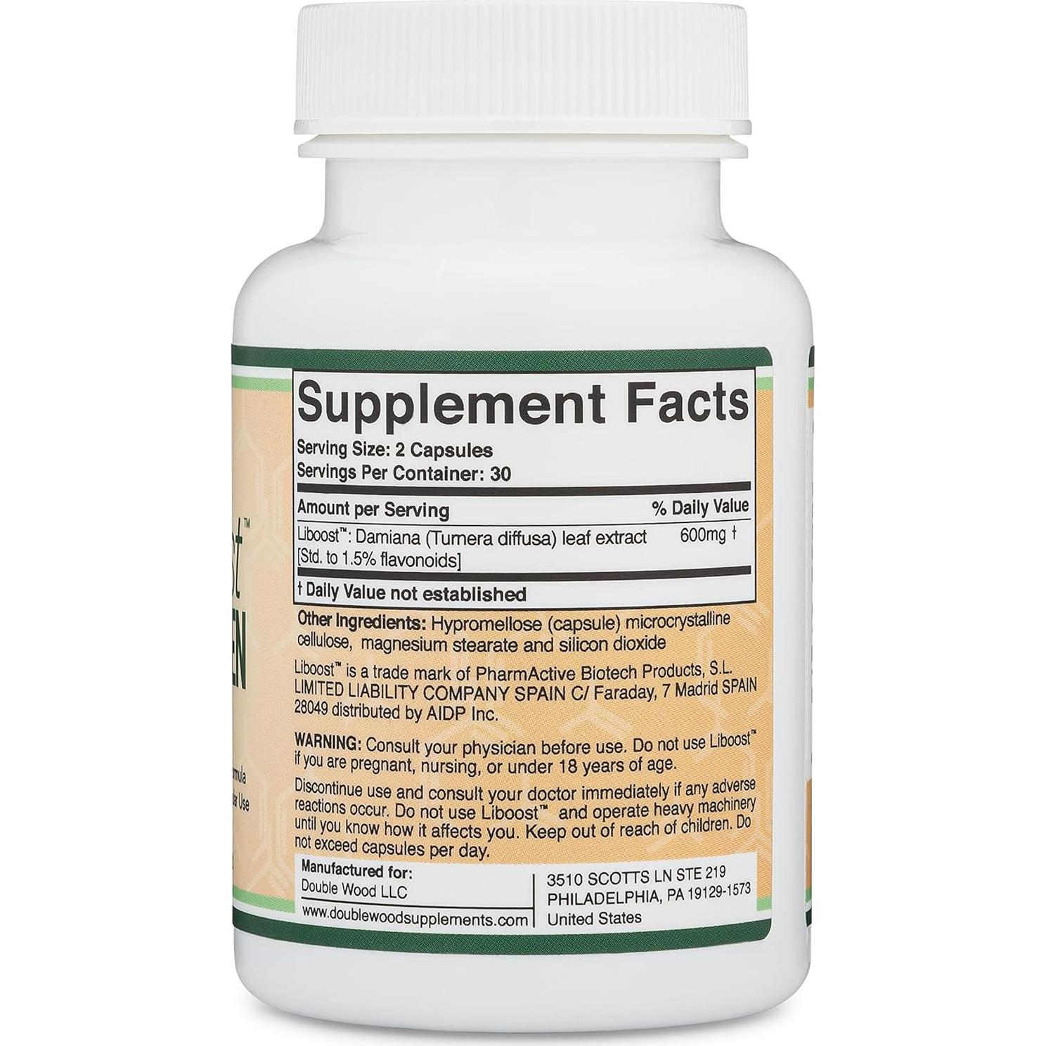 Acelerador de Libido Femenino Liboost - Extracto de Damiana