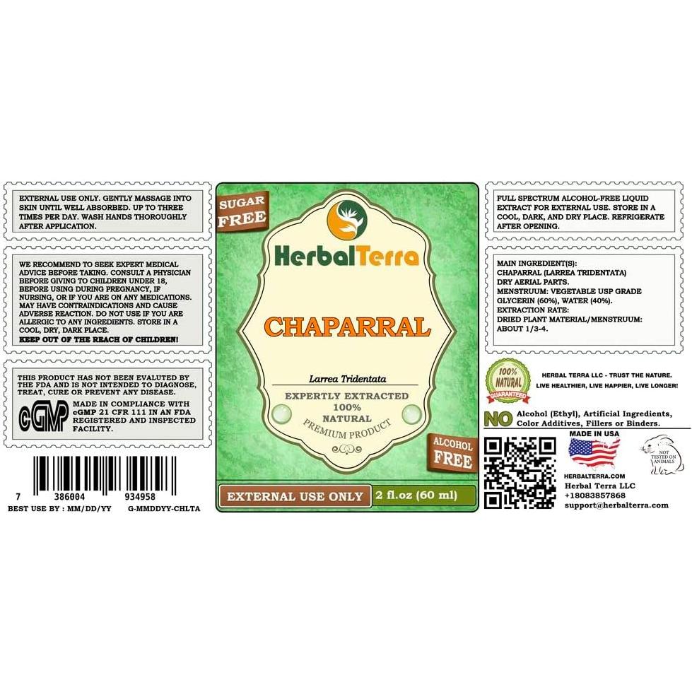 Glicerita de Chaparral Sin Alcohol 60 ml - Herbal Terra