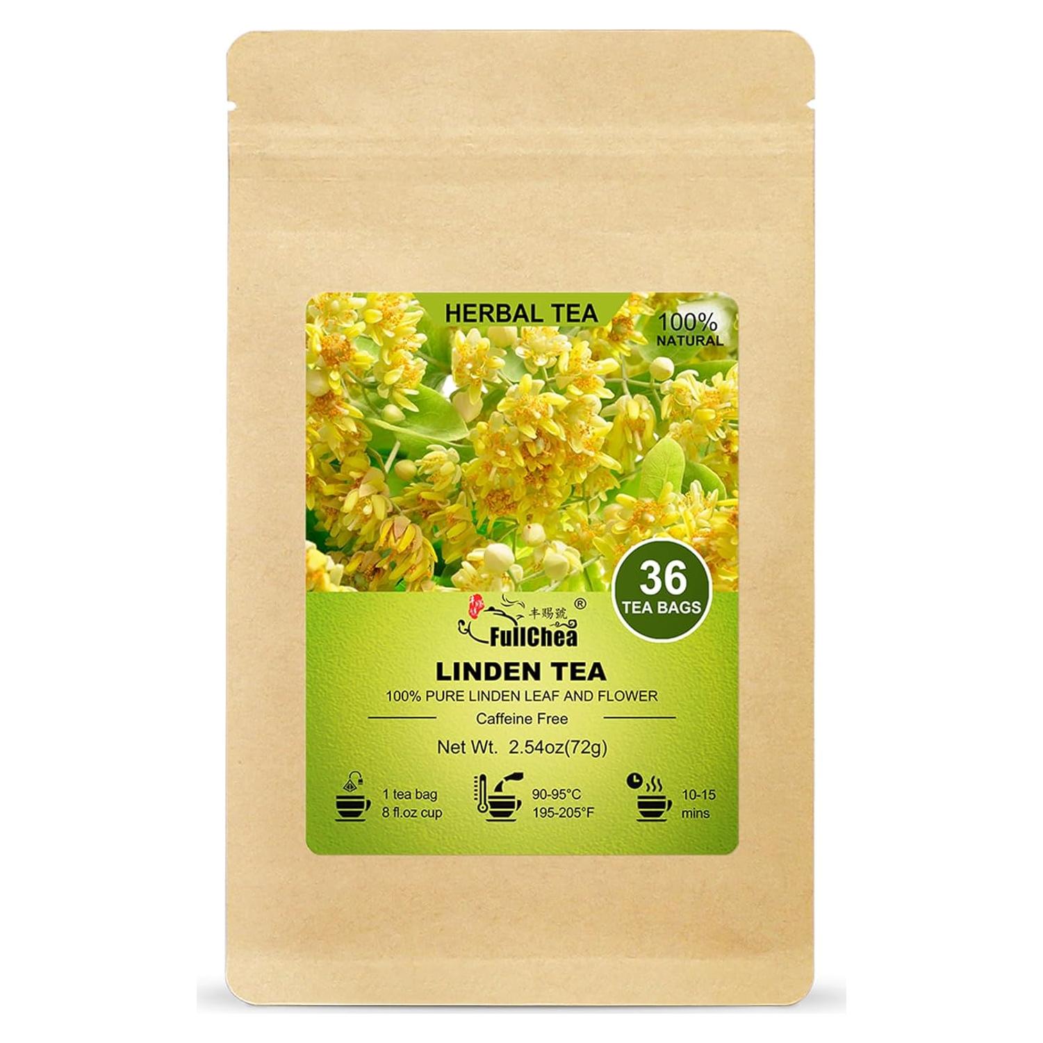 Té de Tilo FullChea - 36 Bolsitas - Sin Cafeína y OGM