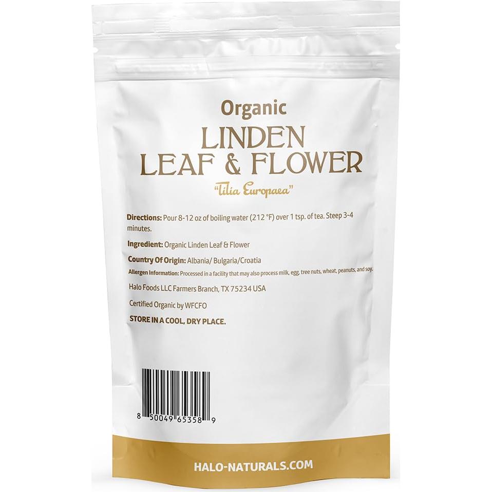 Hoja y Flor de Tilo Orgánico Halo Naturals 113g Certificado USDA