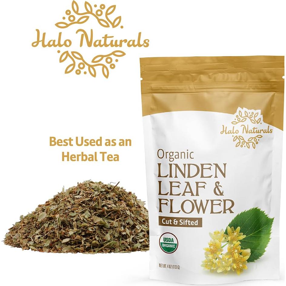 Hoja y Flor de Tilo Orgánico Halo Naturals 113g Certificado USDA