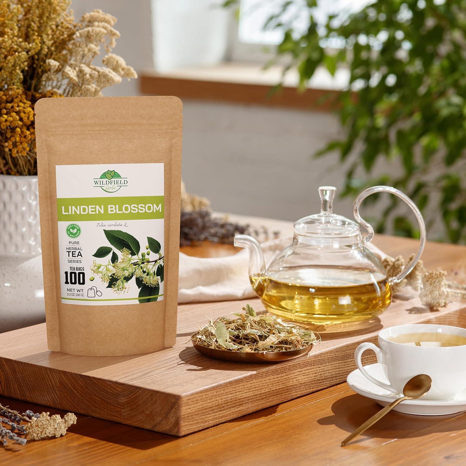 100 Bolsas de Té de Tilo Seco OVVA - 1.5g cada una