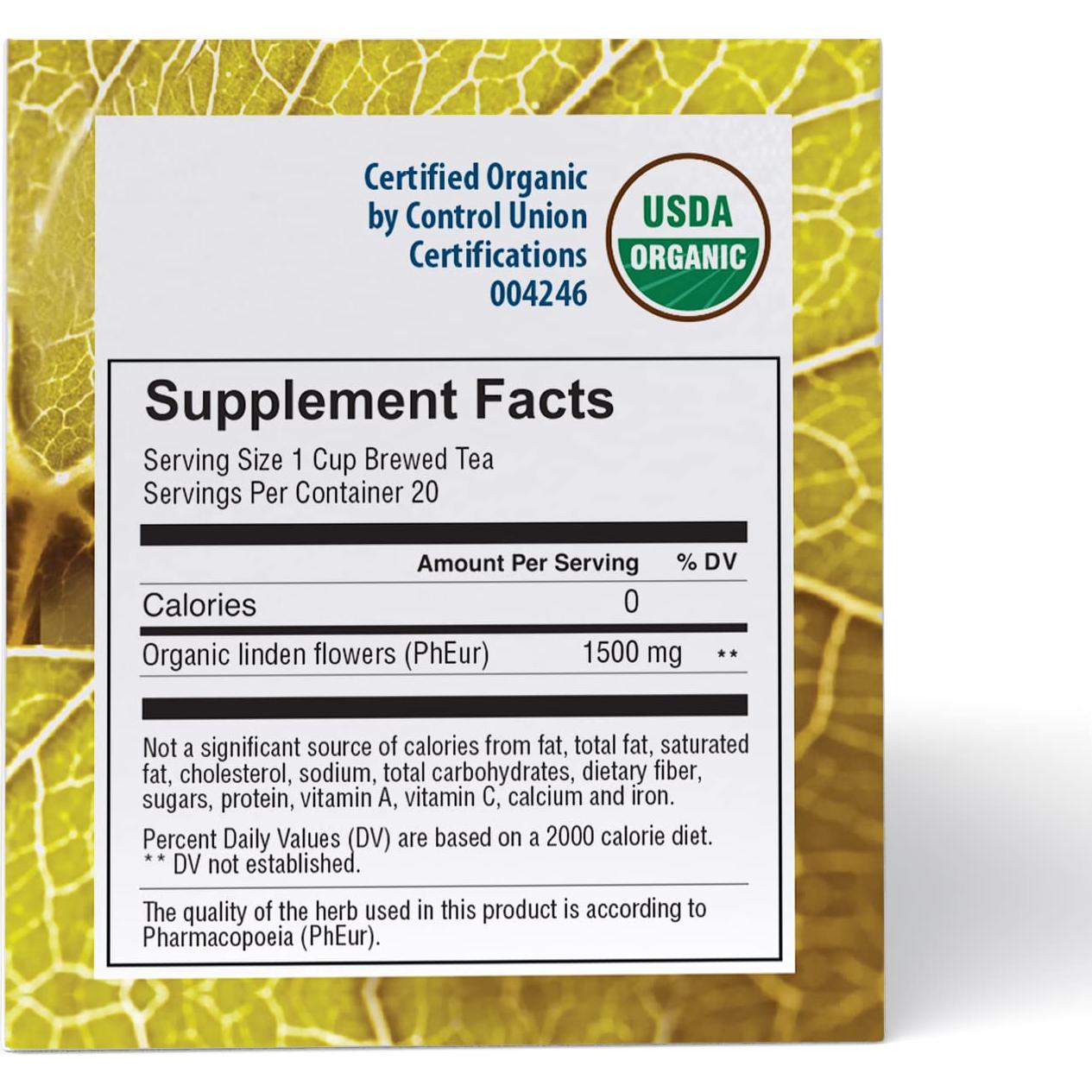 Té de Flor de Tilo Orgánico Good Nature 30g - 20 Bolsas