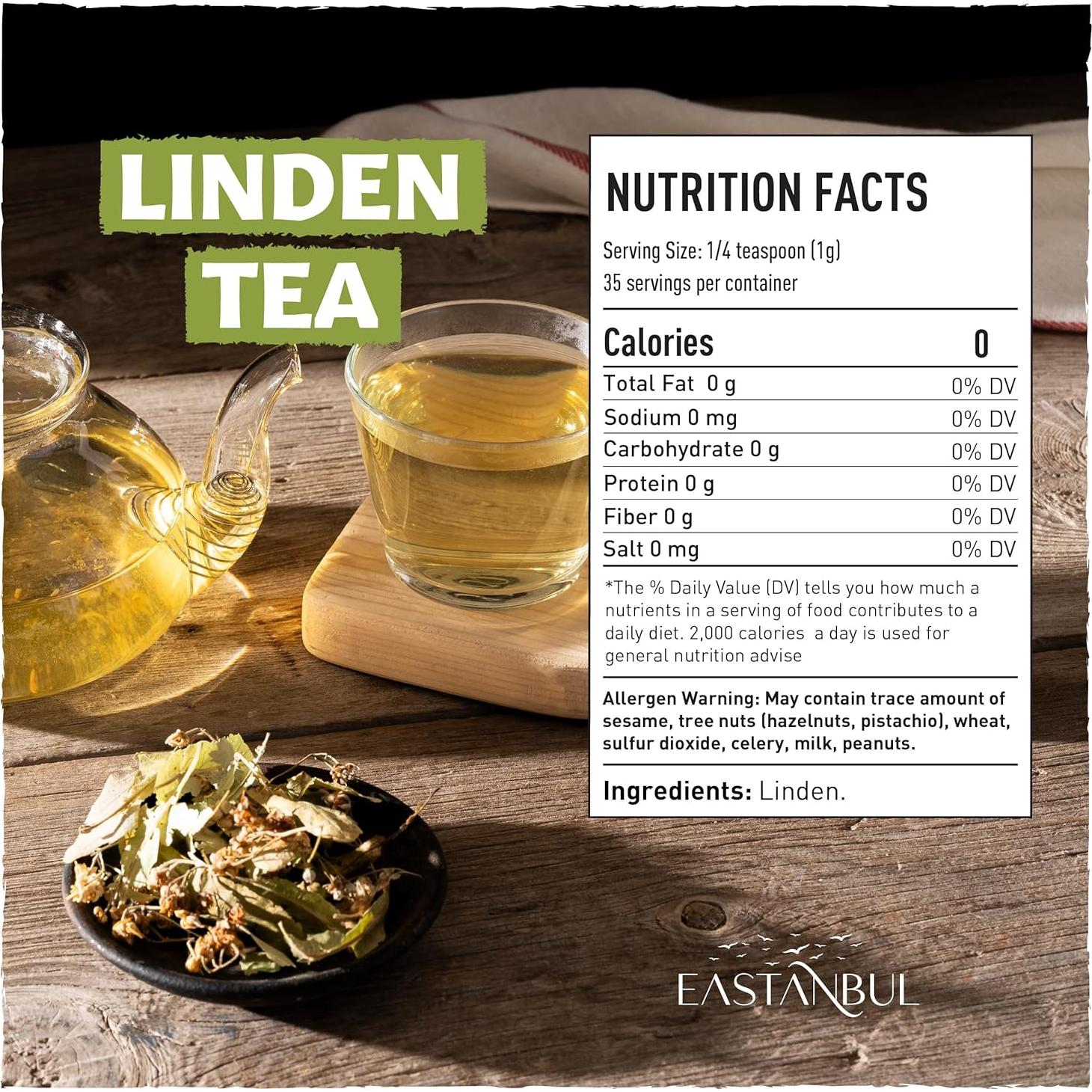 Té de Tilo Eastanbul 34.84g 100% Natural Sin Cafeína