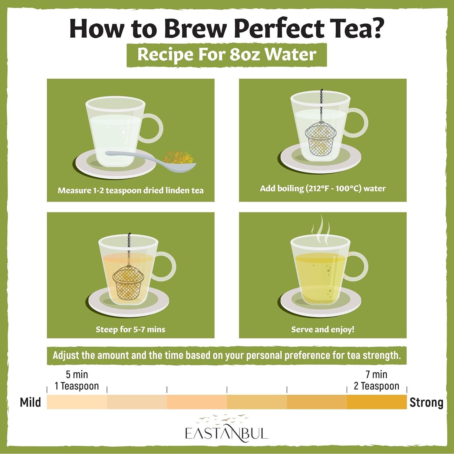 Té de Tilo Eastanbul 34.84g 100% Natural Sin Cafeína