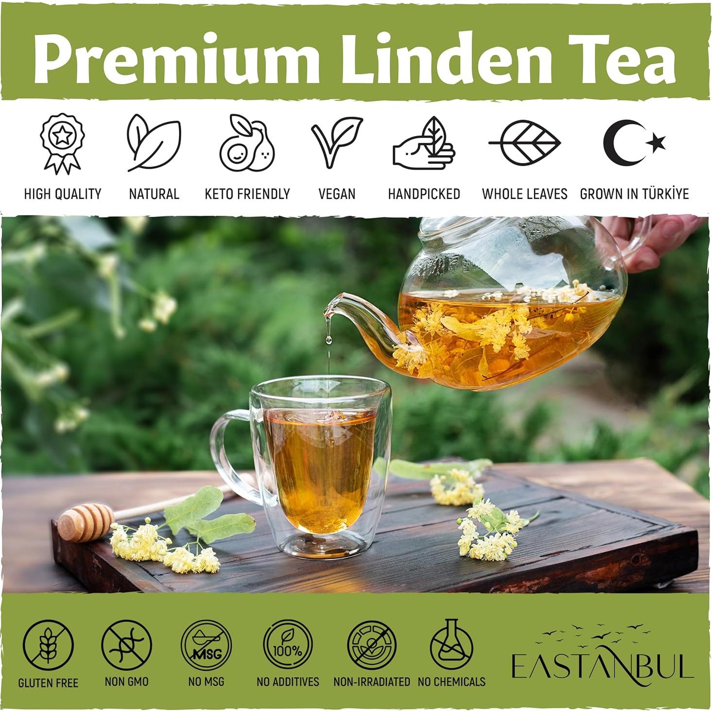 Té de Tilo Eastanbul 34.84g 100% Natural Sin Cafeína