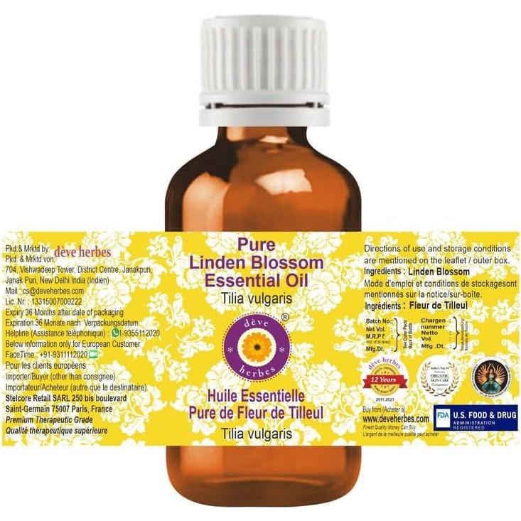 Aceite Esencial Puro de Flor de Tilo 15ml Deve Herbes