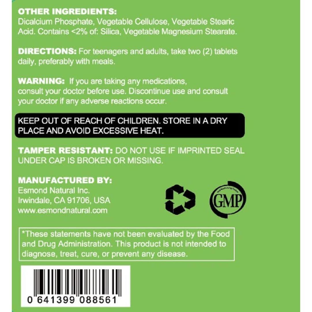 Tabletas de Crecimiento Saludable Esmond Natural 60 Unidades