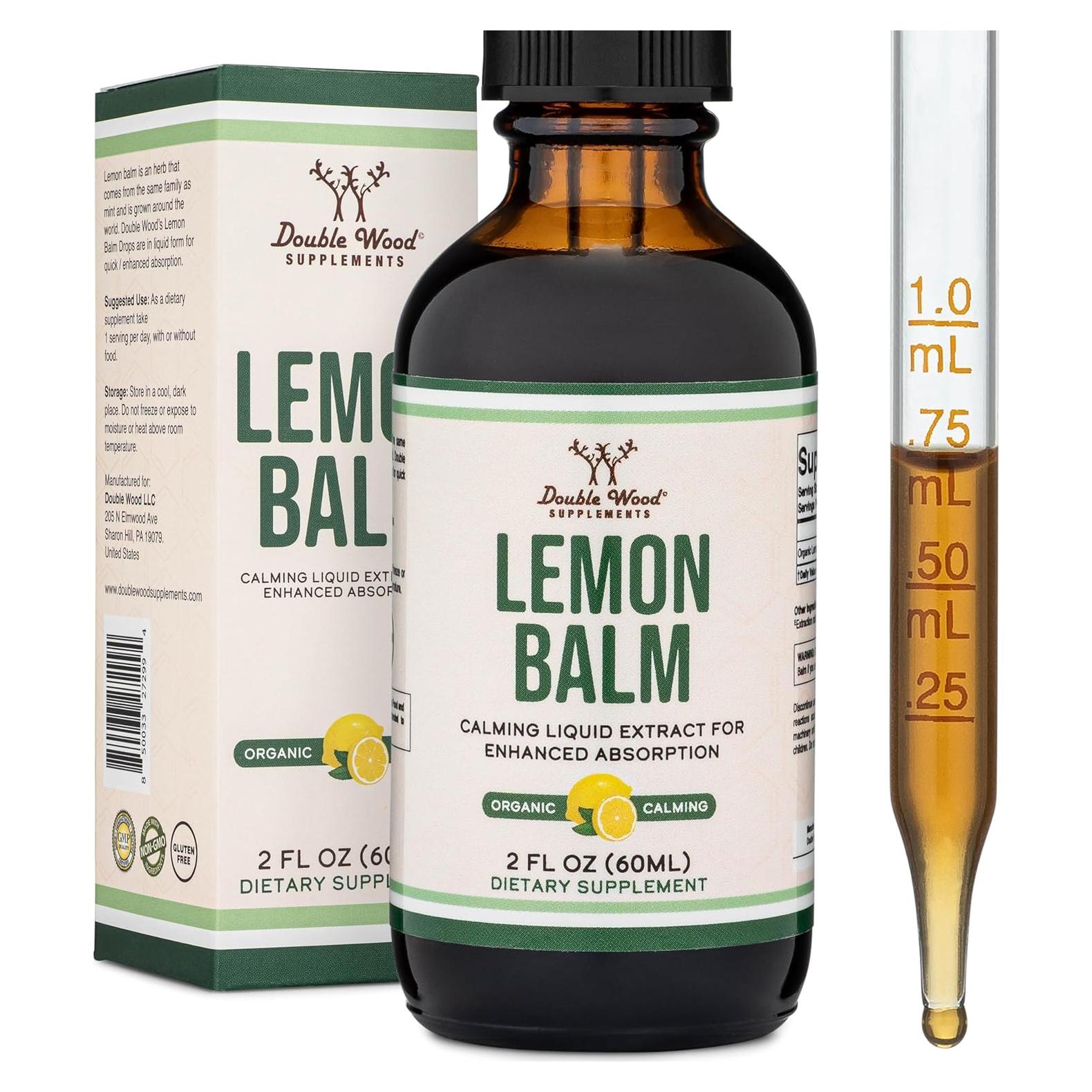 Tintura de Bálamo Limón Orgánico Double Wood 590mg 59ml