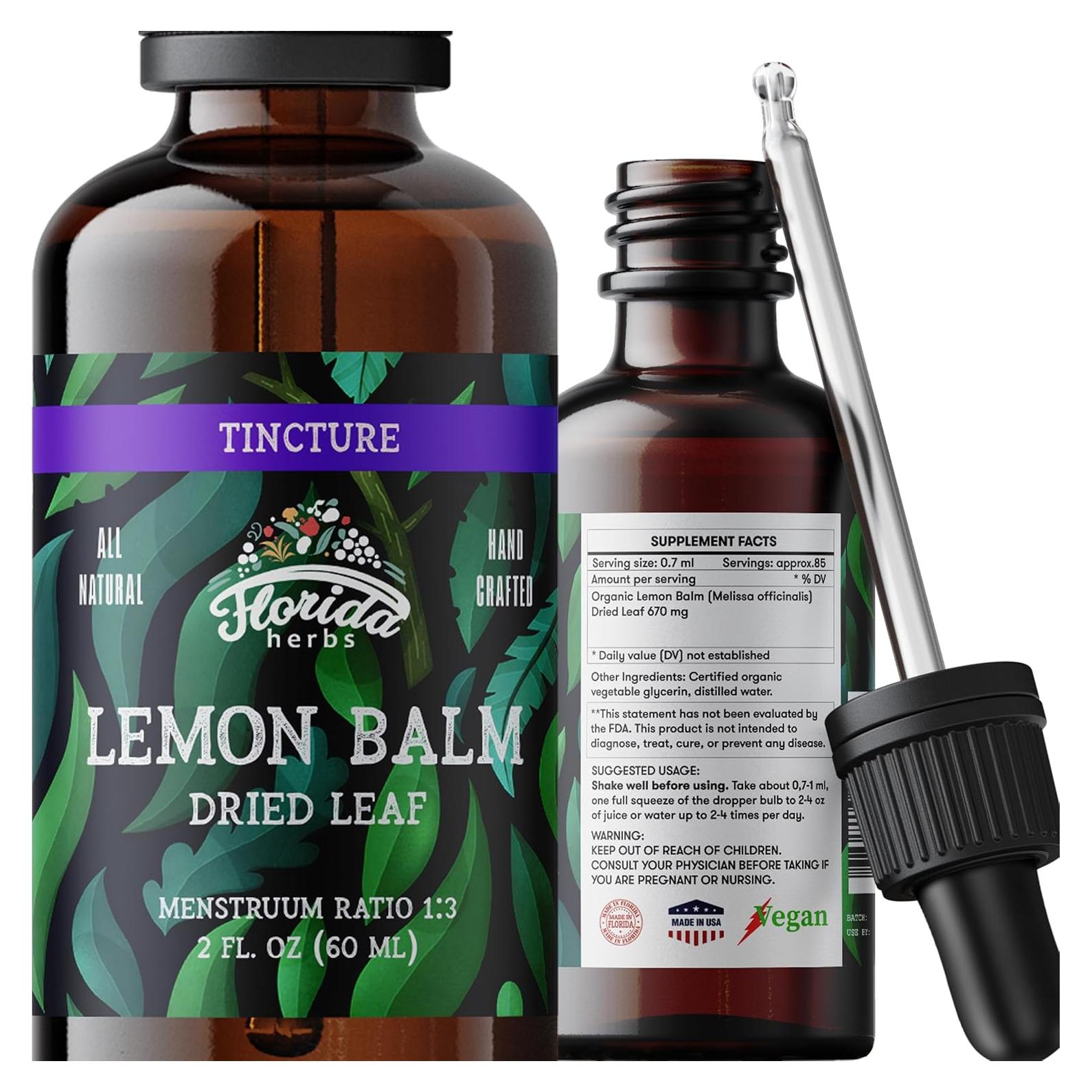 Tintura de Bálamo Limón Florida Herbs 59 ml Orgánica No OGM