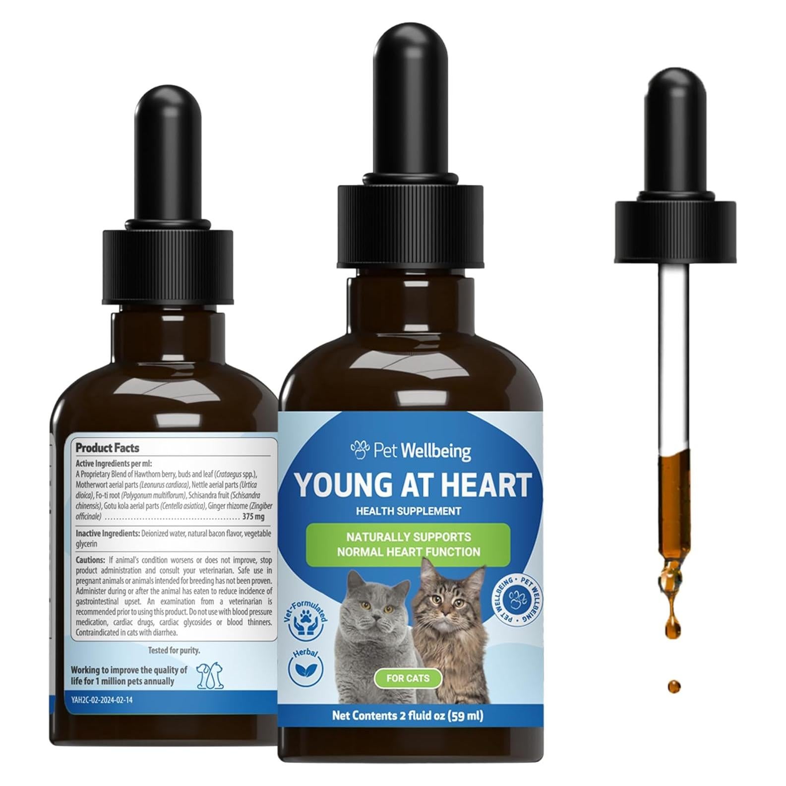 Suplemento Herbal Pet Wellbeing Joven de Corazón para Gatos 59 ml