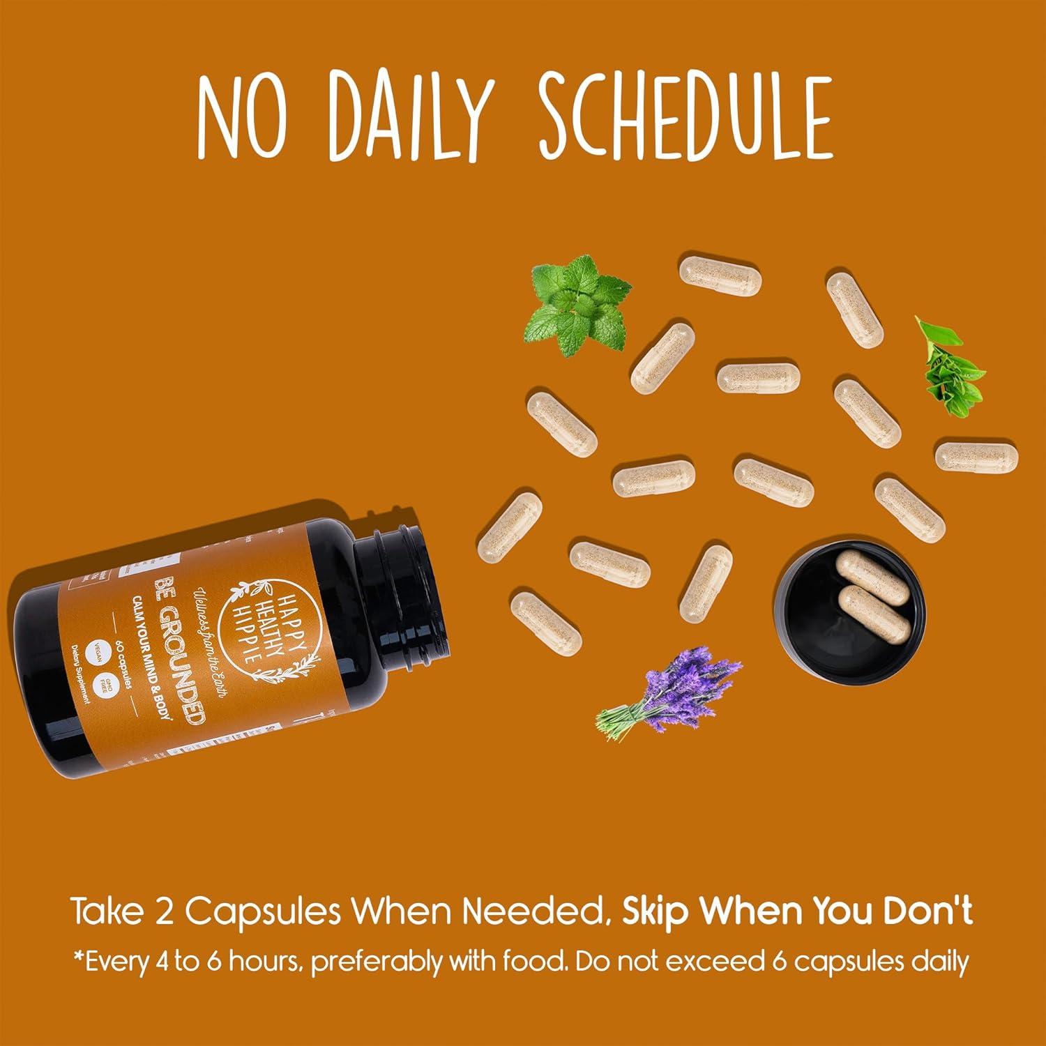 Suplemento Herbal Be Grounded Happy Healthy Hippie 60 Cápsulas