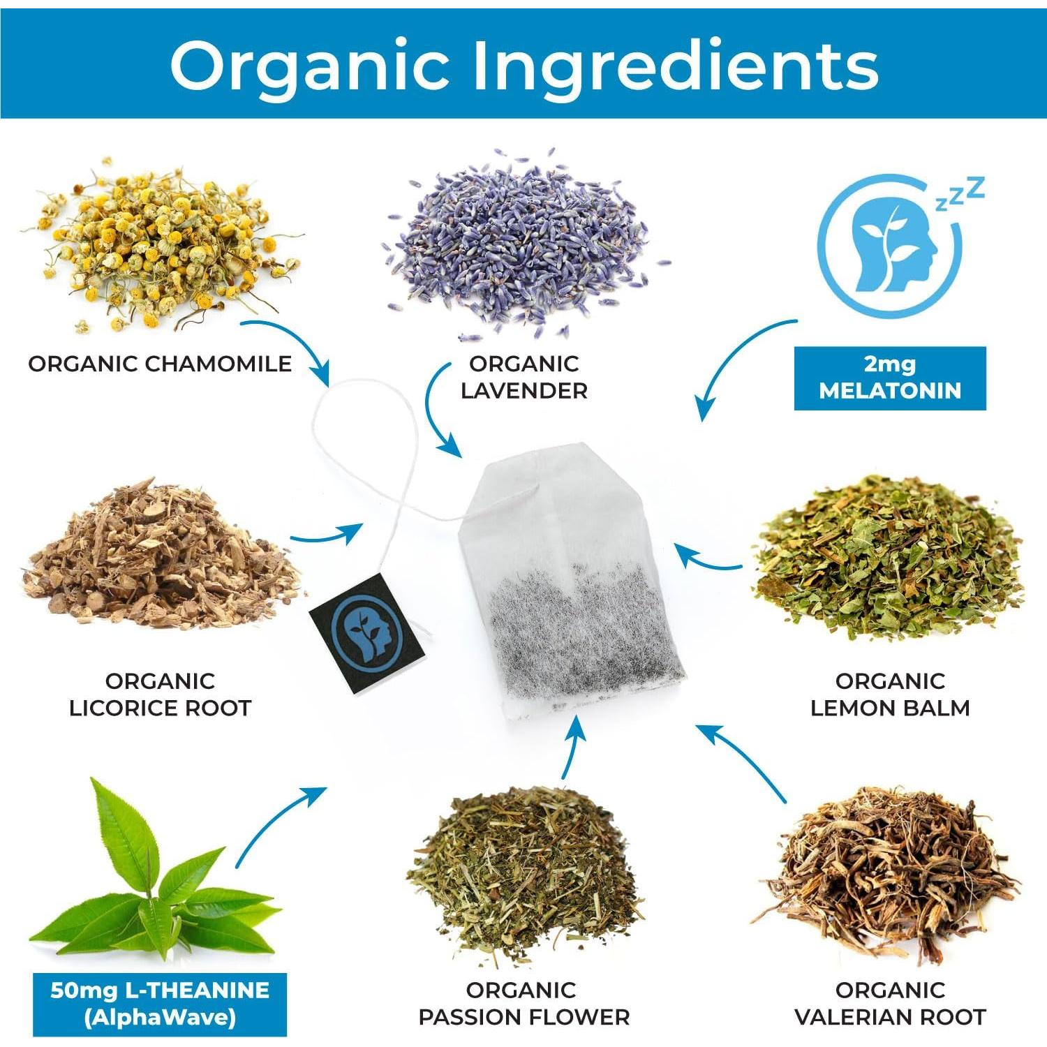 CogniTea Té de Sueño Profundo con Melatonina y Hierbas 30g