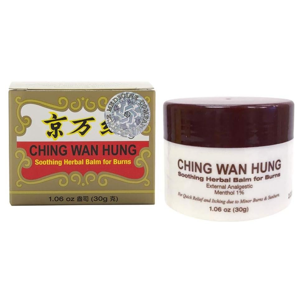 Bálsamo Herbal Calmante Ching Wan Hung 30g para Quemaduras