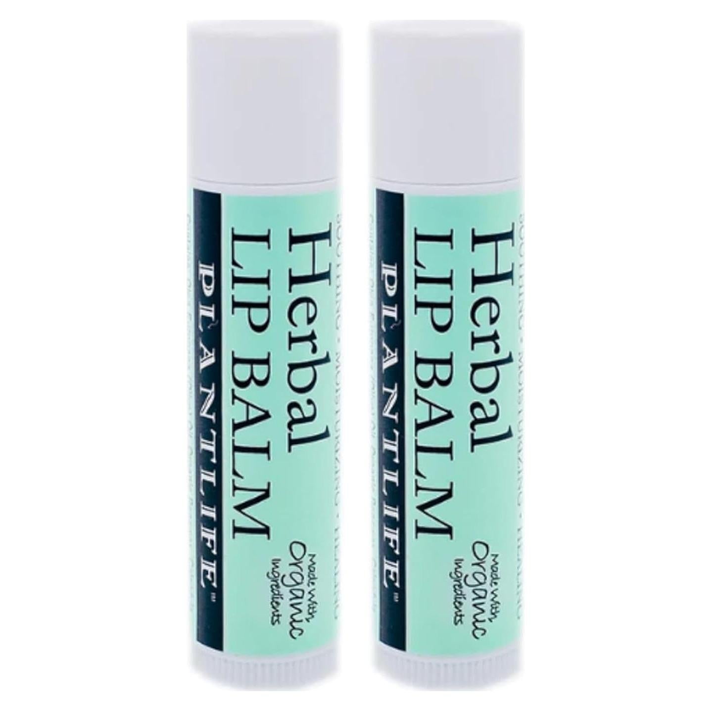 Bálsamo Labial Herbal Plantlife 2 Paquete - Orgánico con Cera de Abeja