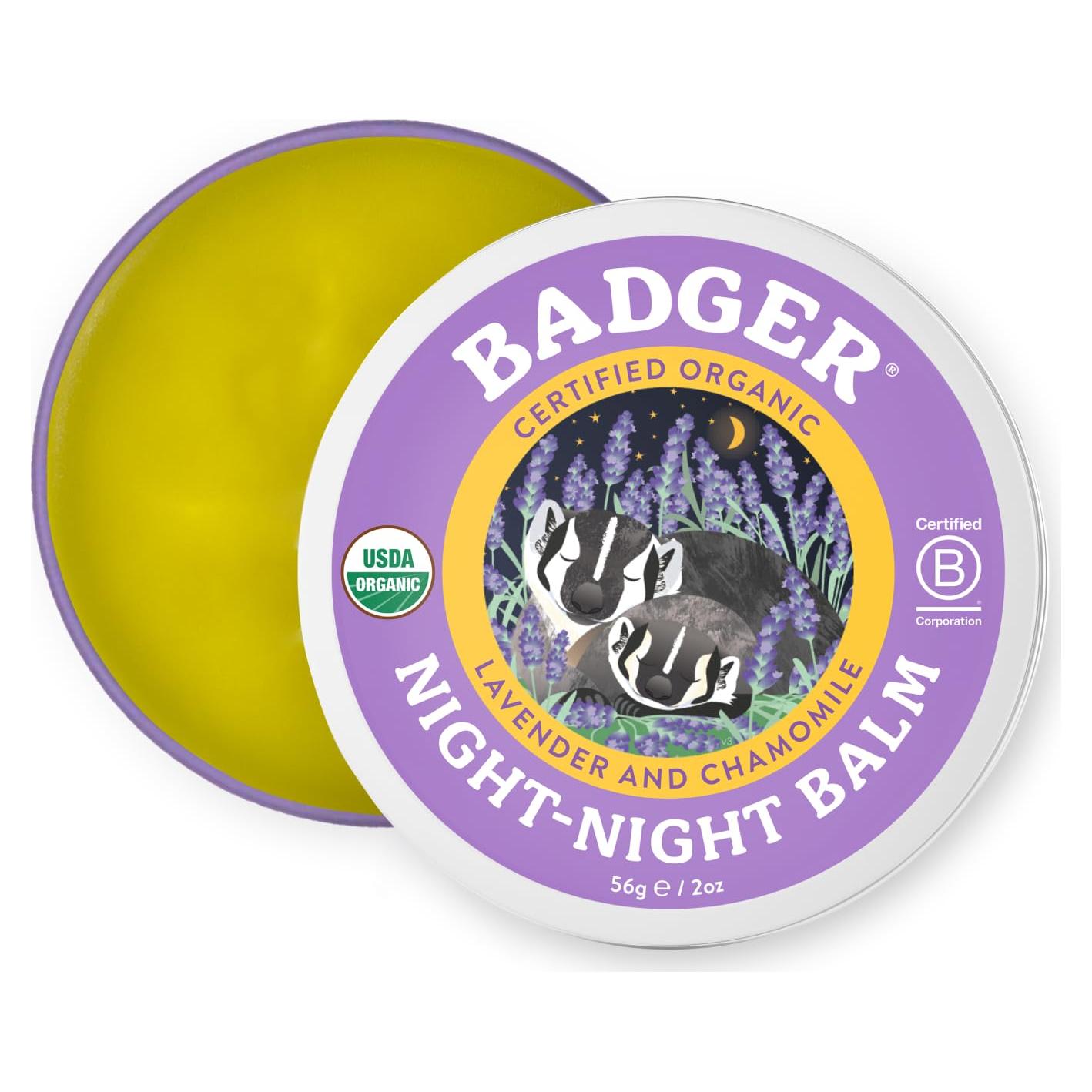 Bálsamo Nocturno Badger 100% Orgánico 56.7g Sueño Infantil
