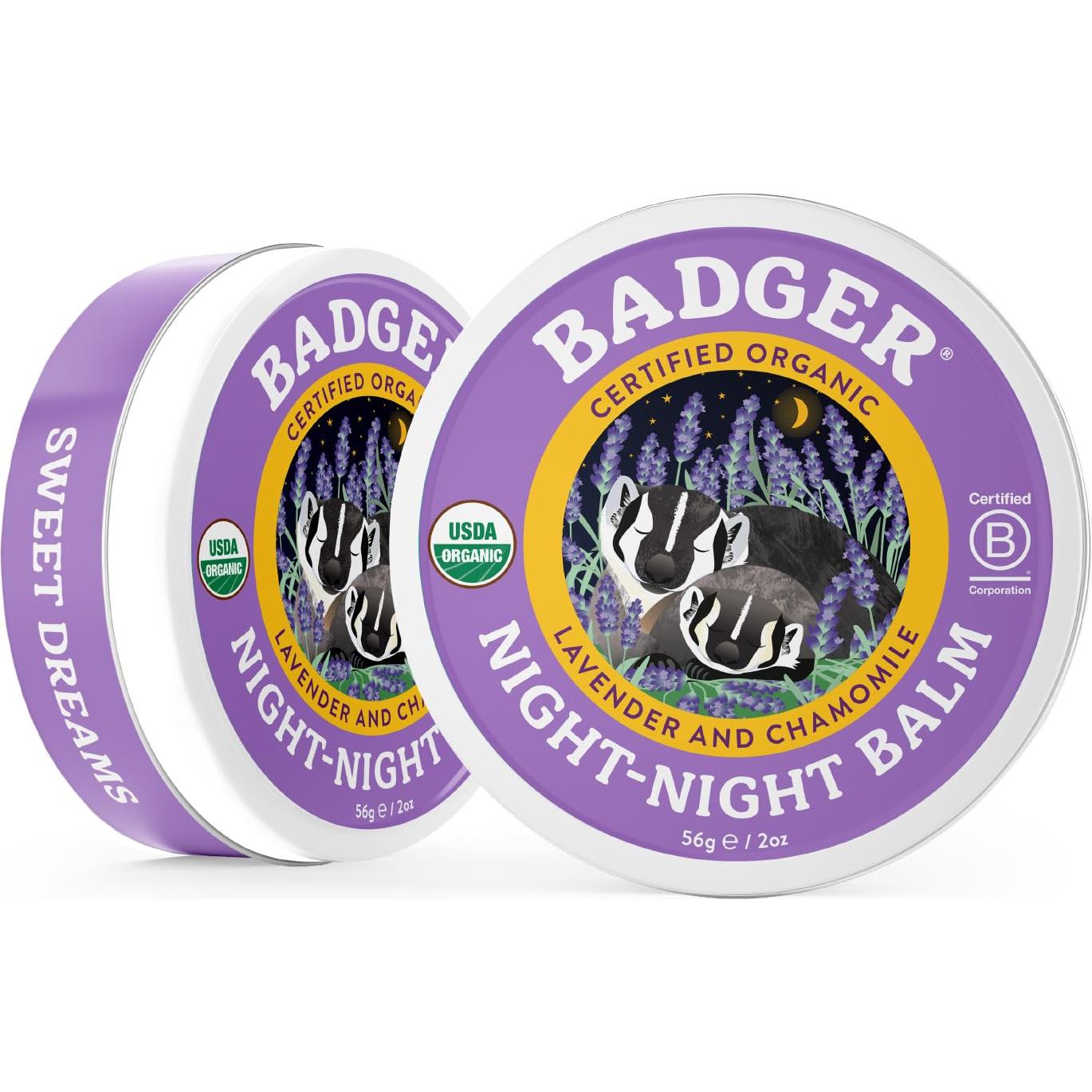 Bálsamo Nocturno Badger 100% Orgánico 56.7g Sueño Infantil
