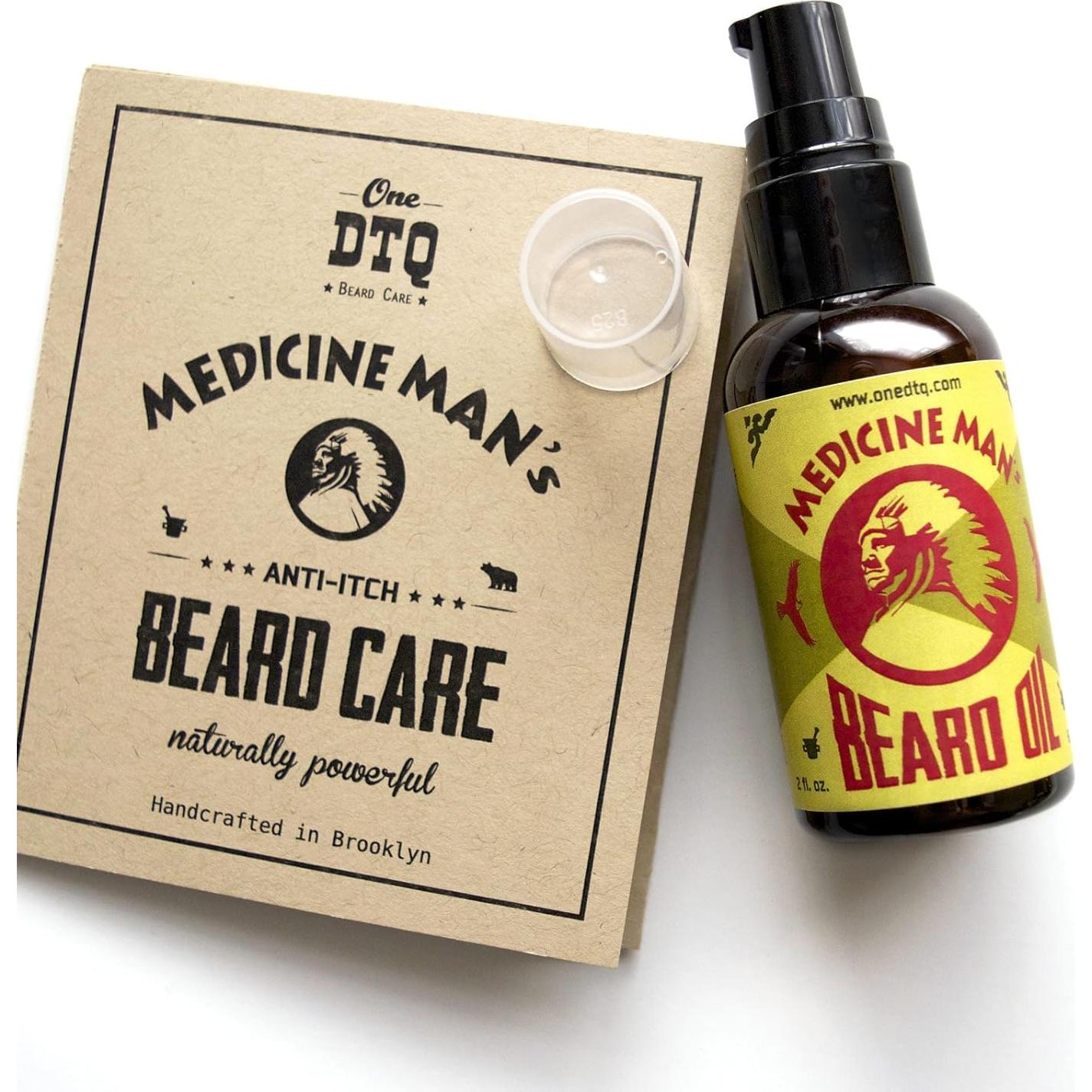 Kit Antipicazón para Barba Medicine Man - Jabón, Aceite, Balsamo, Cepillo
