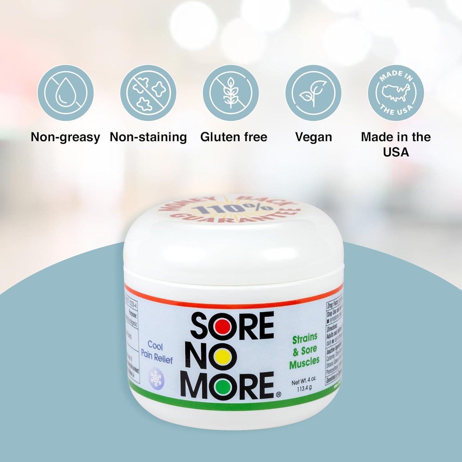Gel Refrescante Sore No More 113.4 g para Dolores Musculares