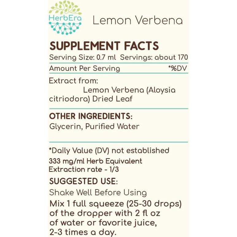 Extracto de Hierbas Sin Alcohol Herbera 118.3 ml - Verbena de Limón