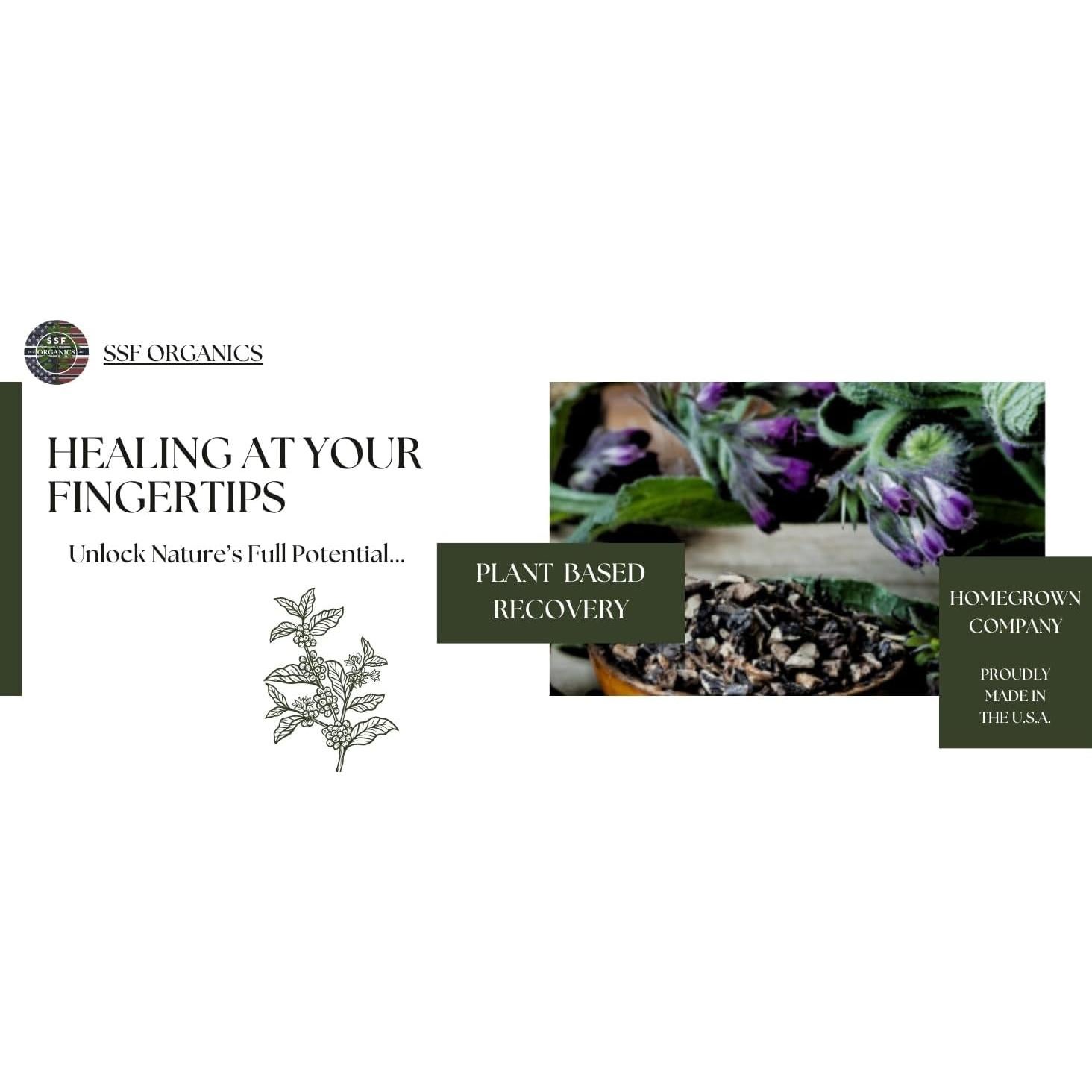 Aceite de Consuelda Sanadora SSF Organics 28.35 g - Alivio Articulaciones y Piel