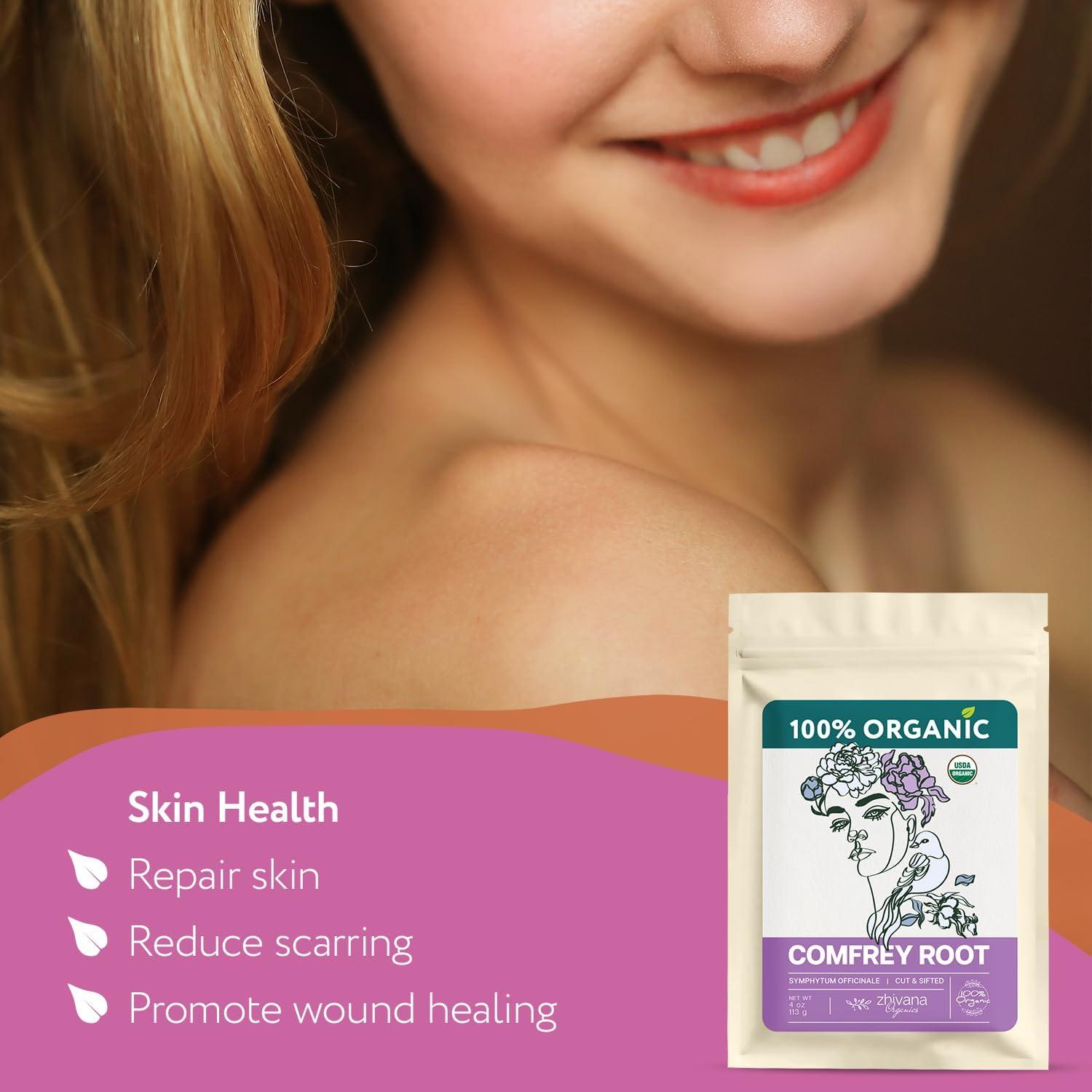 Raíz de Consuelda Orgánica 113.4 g - Hierba Curativa para Piel y Huesos