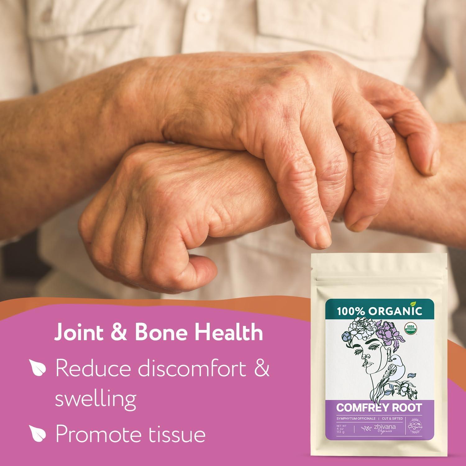 Raíz de Consuelda Orgánica 113.4 g - Hierba Curativa para Piel y Huesos