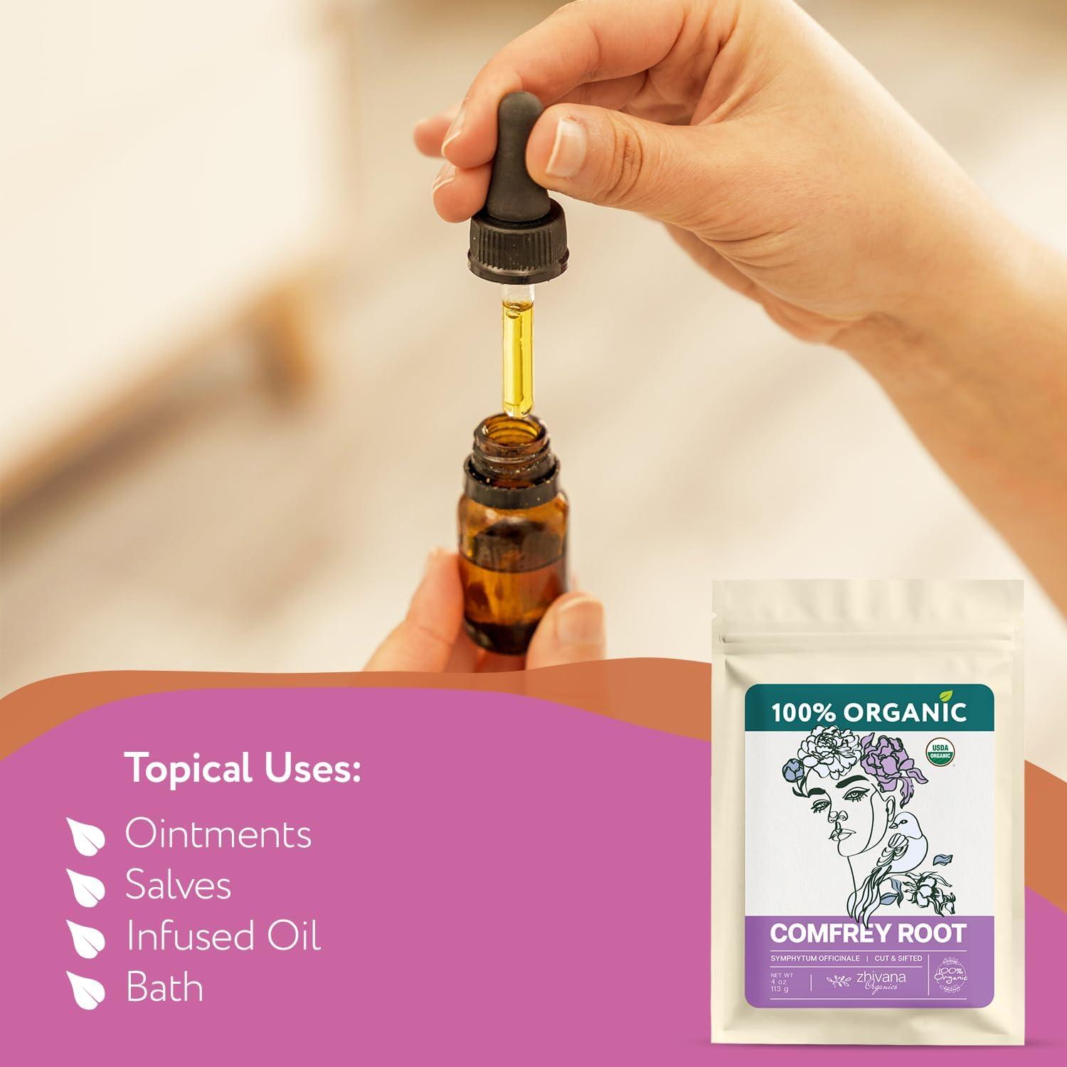 Raíz de Consuelda Orgánica 113.4 g - Hierba Curativa para Piel y Huesos